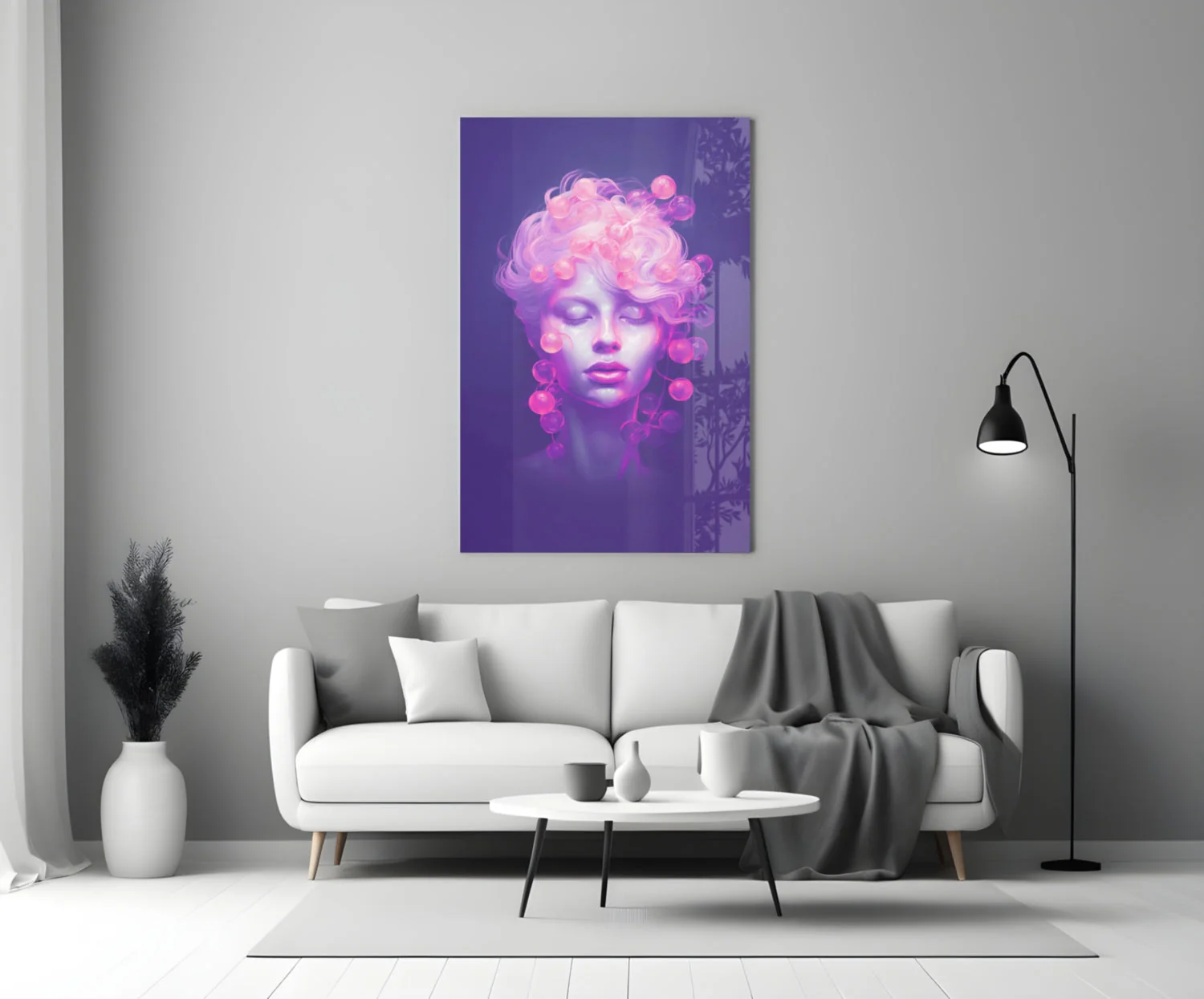 Pink Bubbles Glass Wall Art || Designer Collection - Image 3
