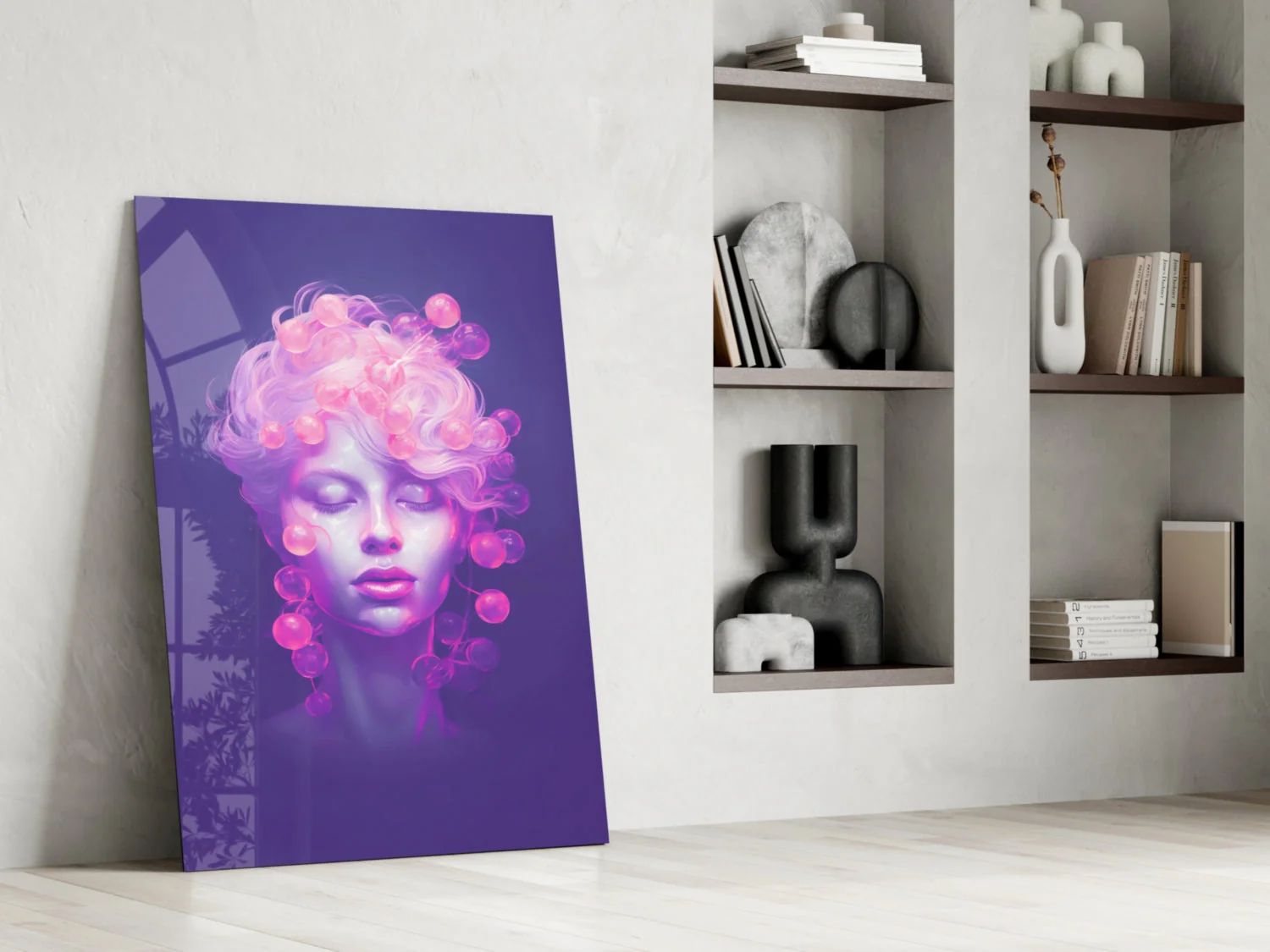 Pink Bubbles Glass Wall Art || Designer Collection - Image 6