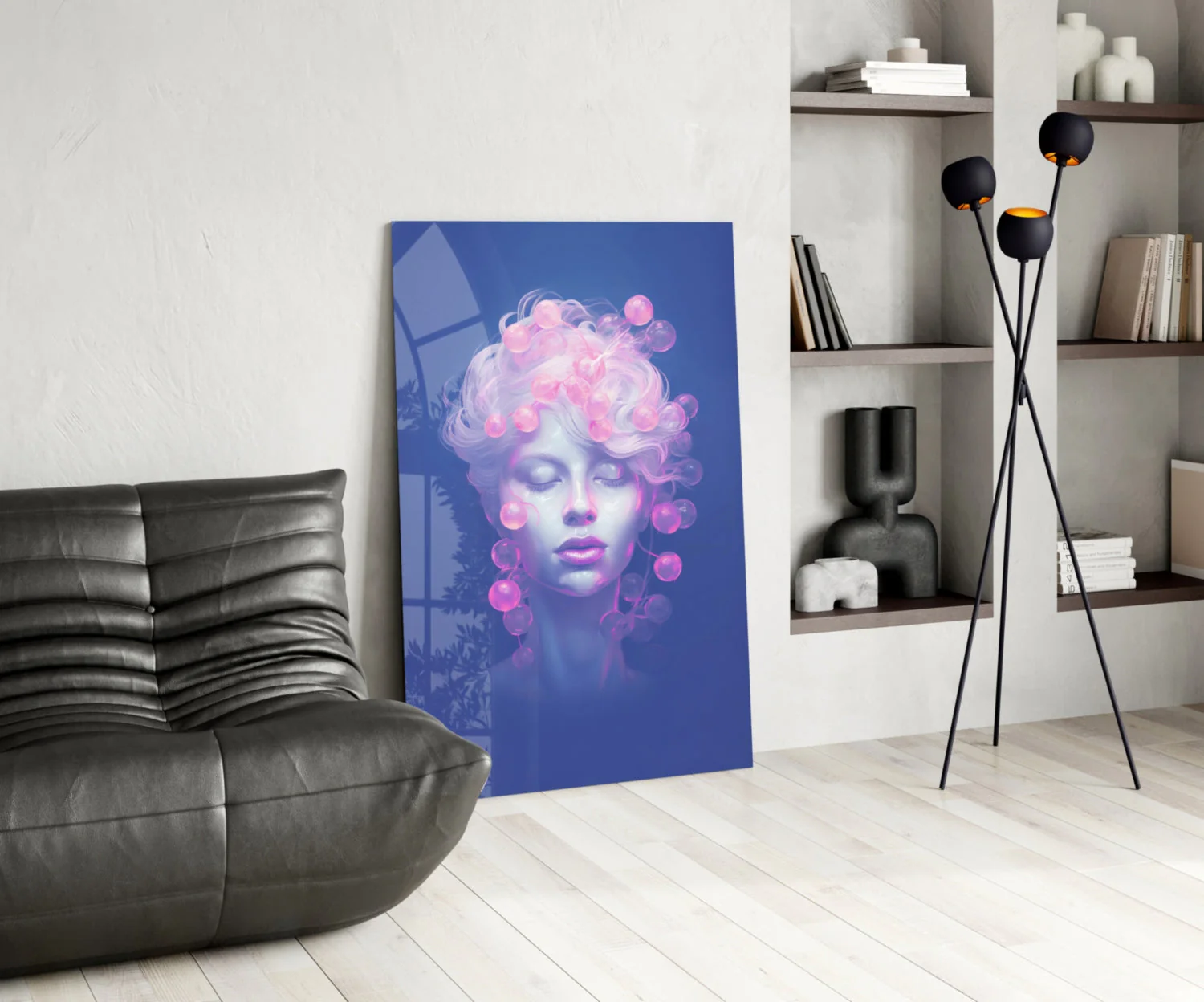 Pink Bubbles Glass Wall Art || Designer Collection - Image 5