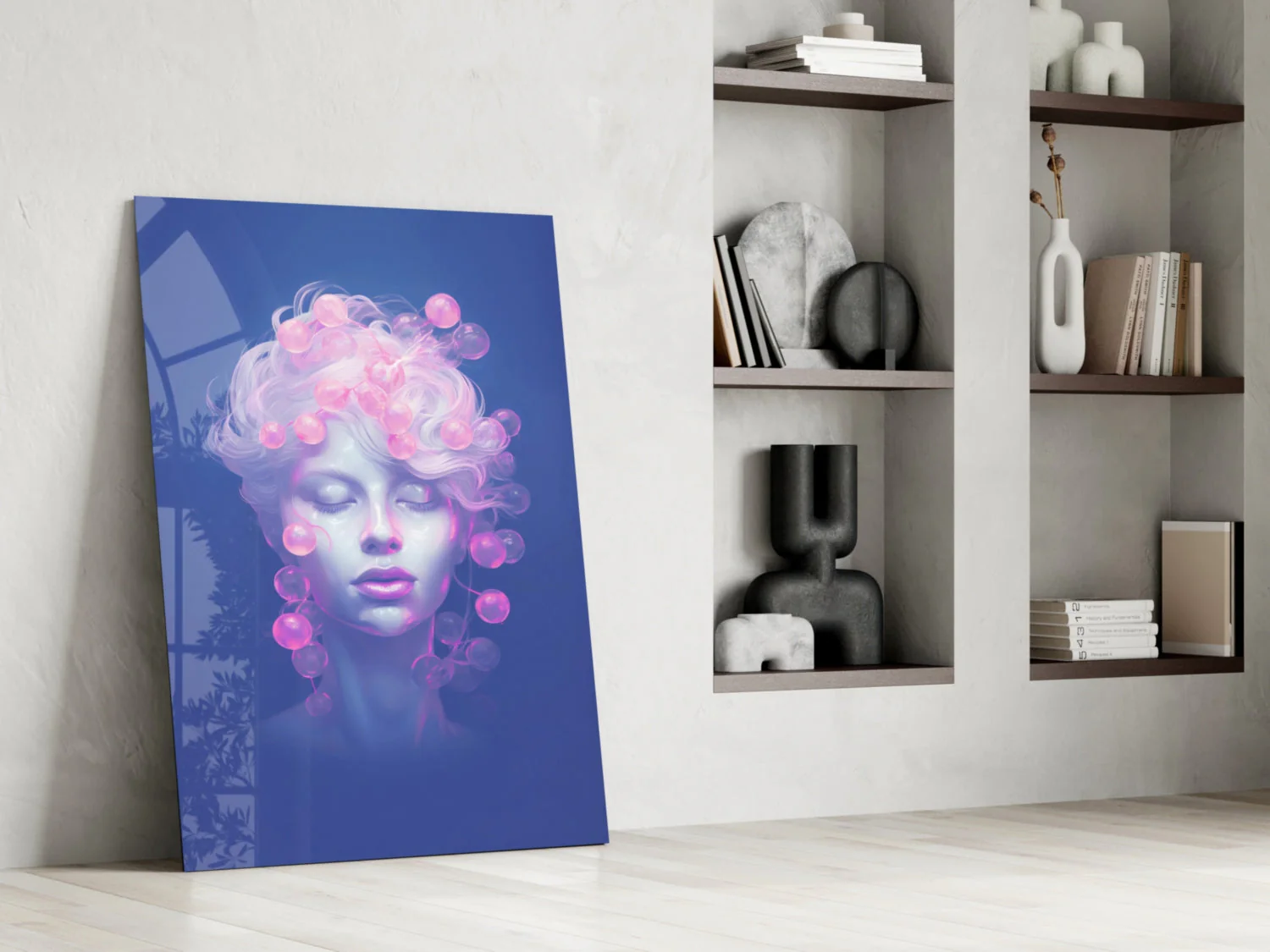 Pink Bubbles Glass Wall Art || Designer Collection - Image 6