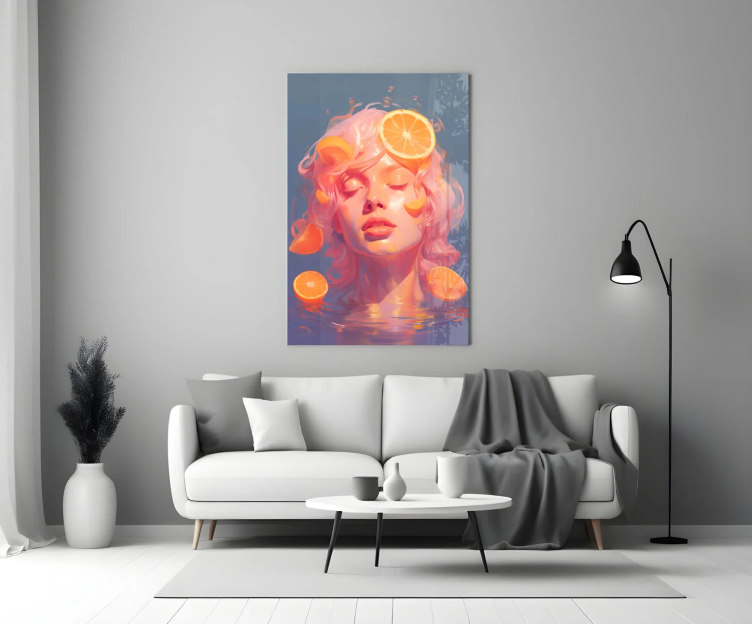 Orange Bubbles Glass Wall Art || Designer Collection - Image 3