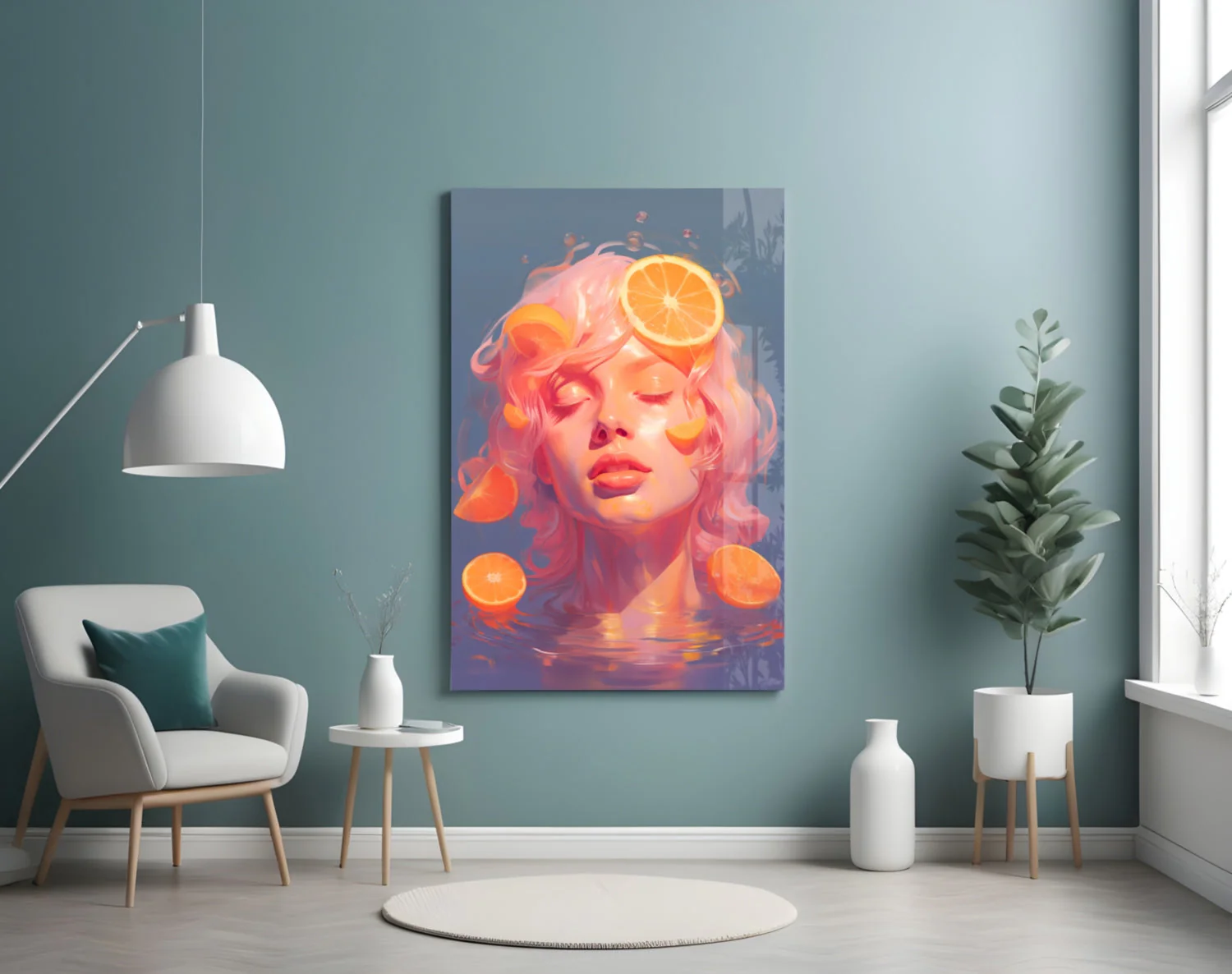 Orange Bubbles Glass Wall Art || Designer Collection - Image 4
