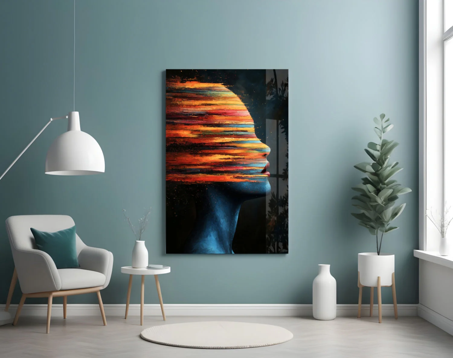 The Face of Colors Glass Wall Art || Designer Collection - Image 4