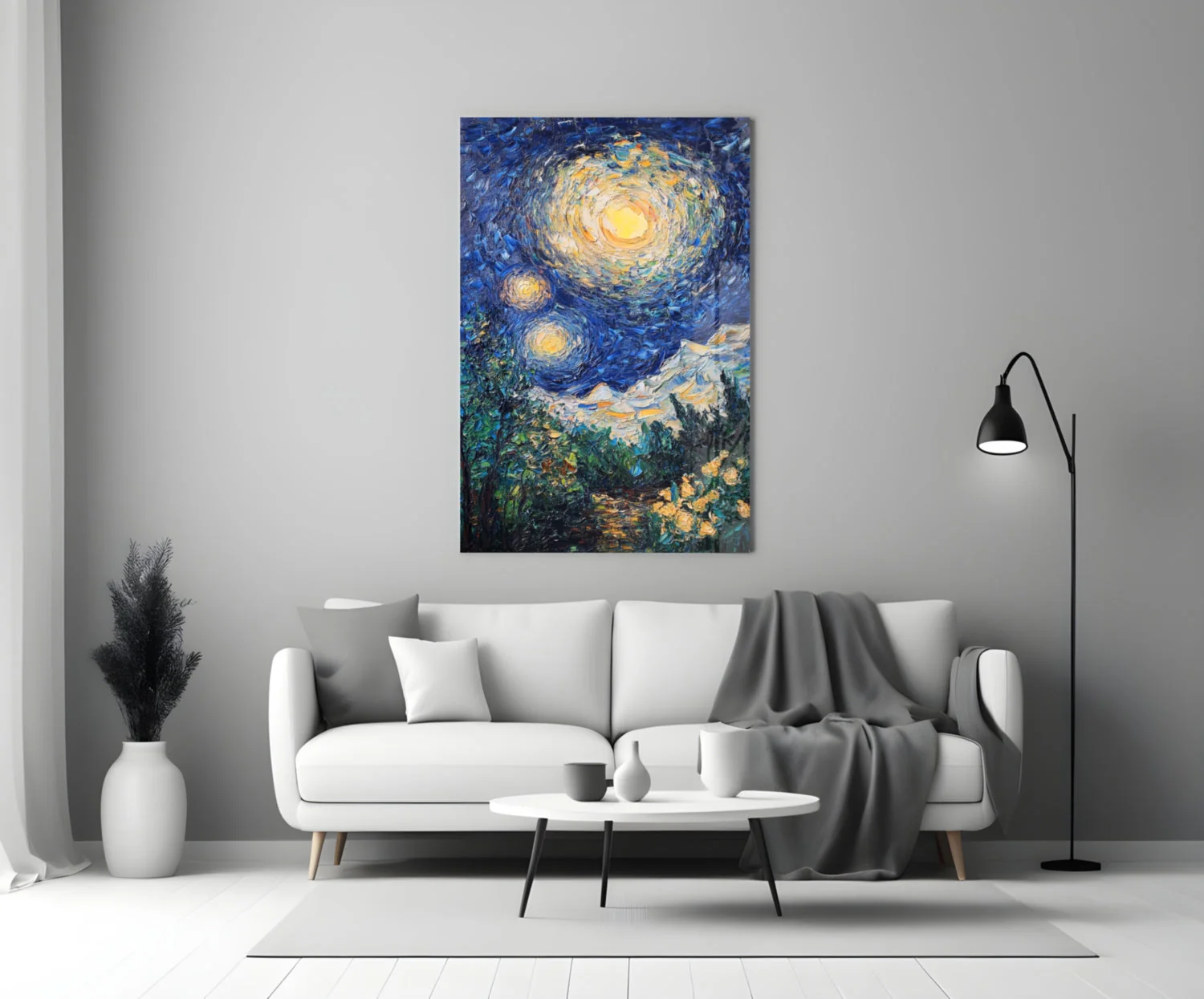 Starry Night Review Glass Wall Art || Designer Collection - Image 3