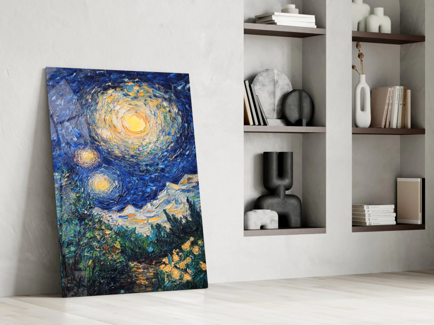 Starry Night Review Glass Wall Art || Designer Collection - Image 6