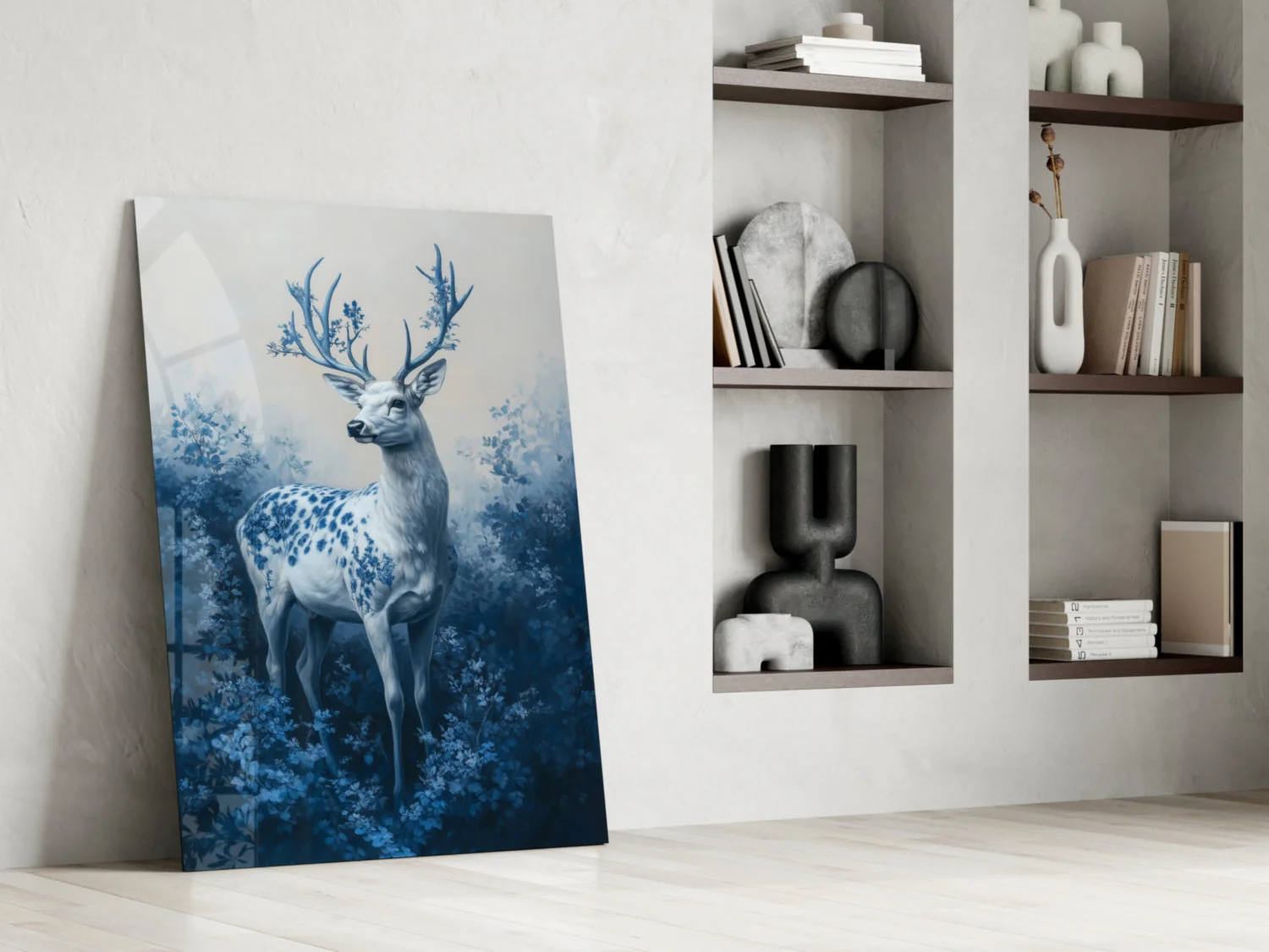 Blue Deer Glass Wall Art || Designer Collection - Image 6