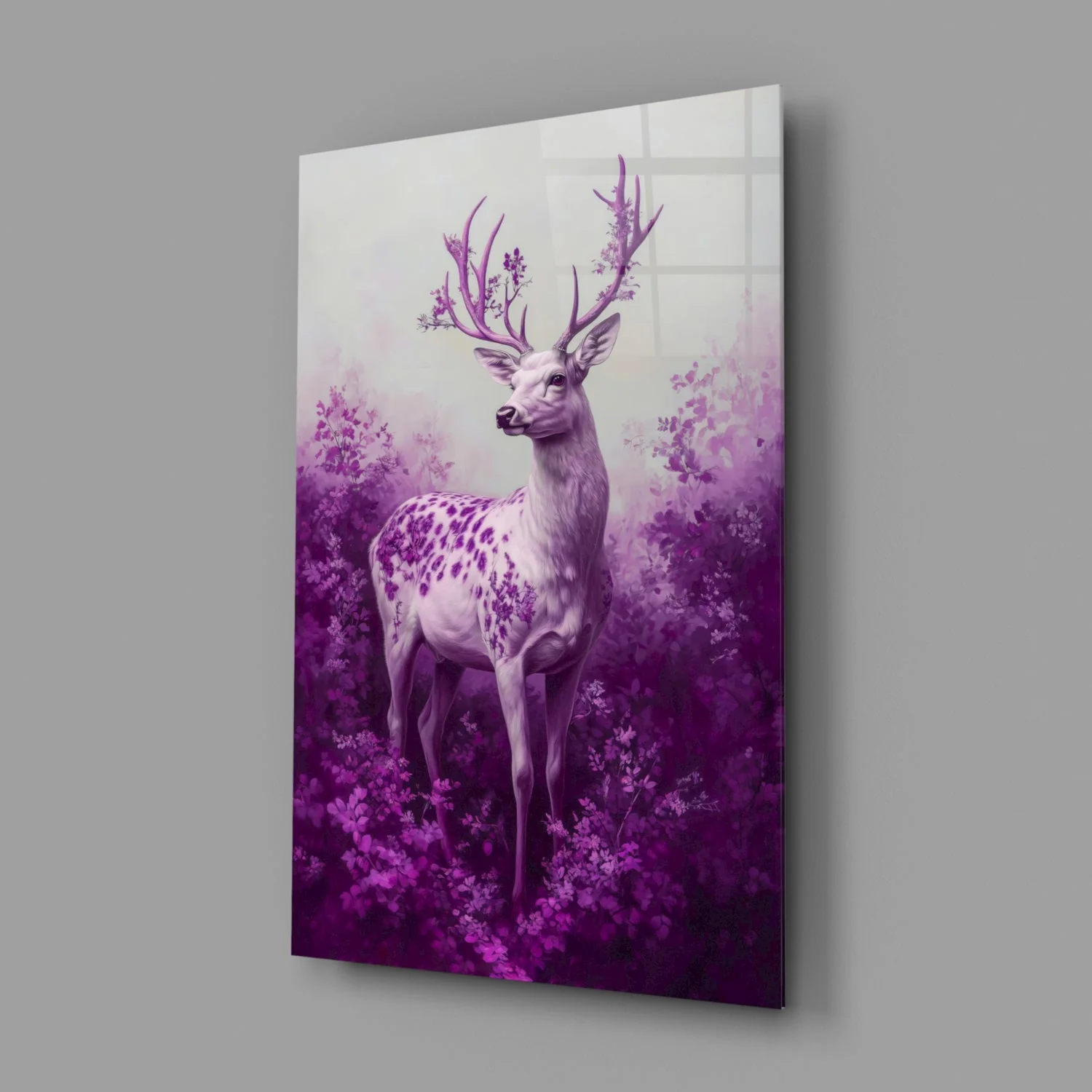 Purple Deer Glass Wall Art || Designer Collection - Image 2