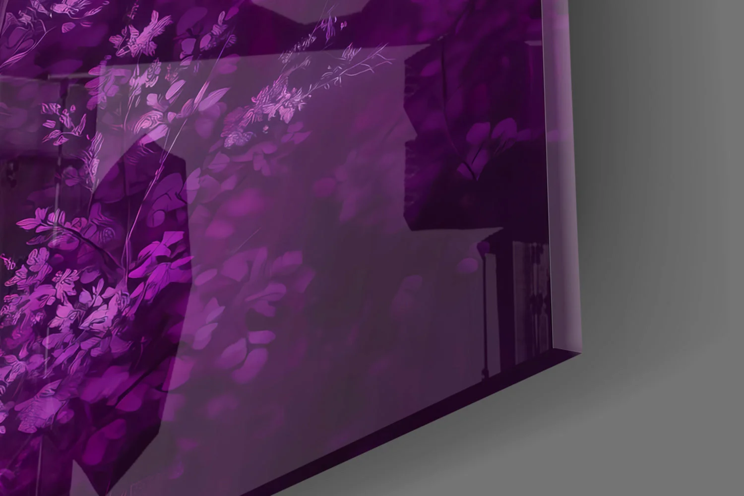 Purple Deer Glass Wall Art || Designer Collection - Image 7