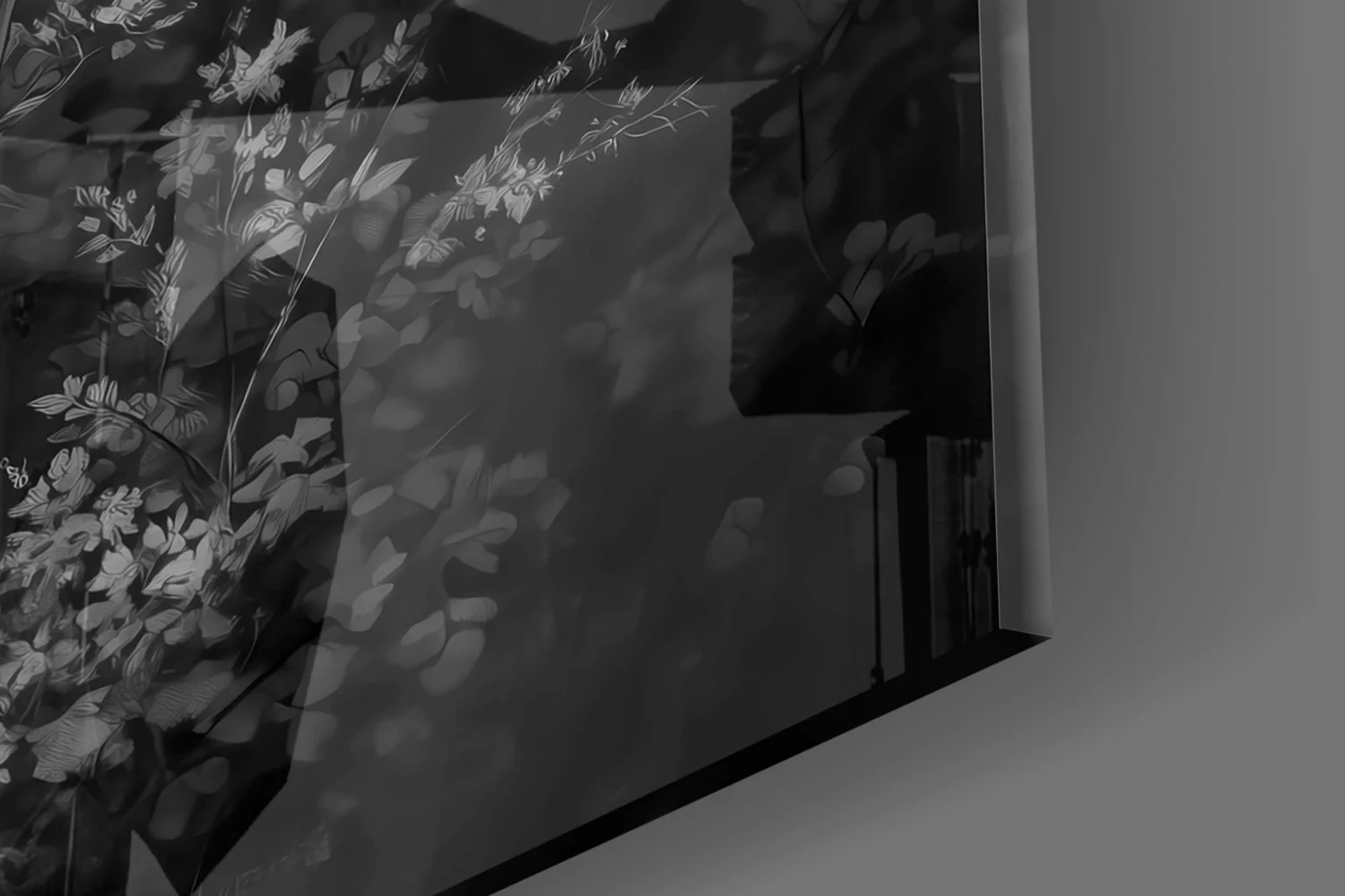 Monochrome Deer Glass Wall Art || Designer Collection - Image 7