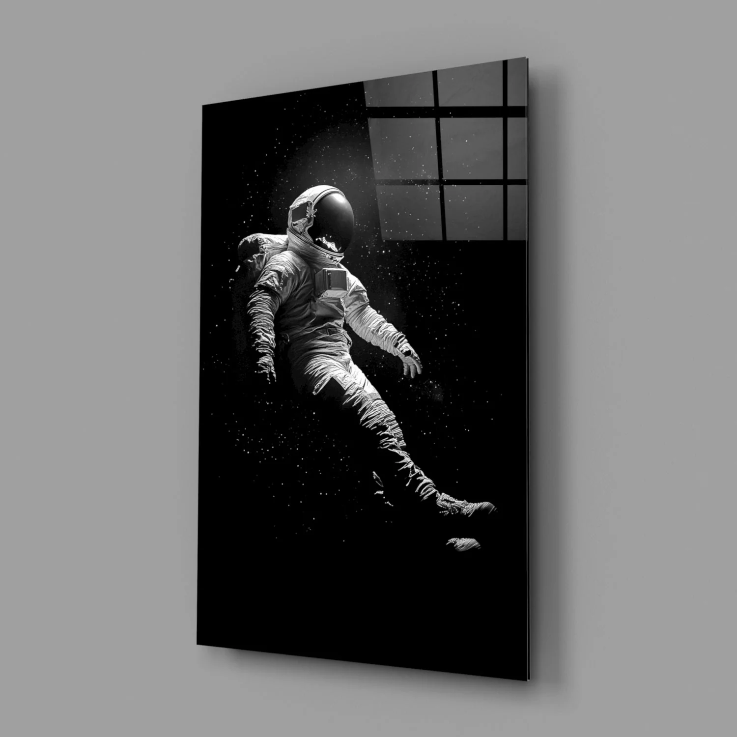 Loneliness in Space Glass Wall Art || Designer Collection - Image 2