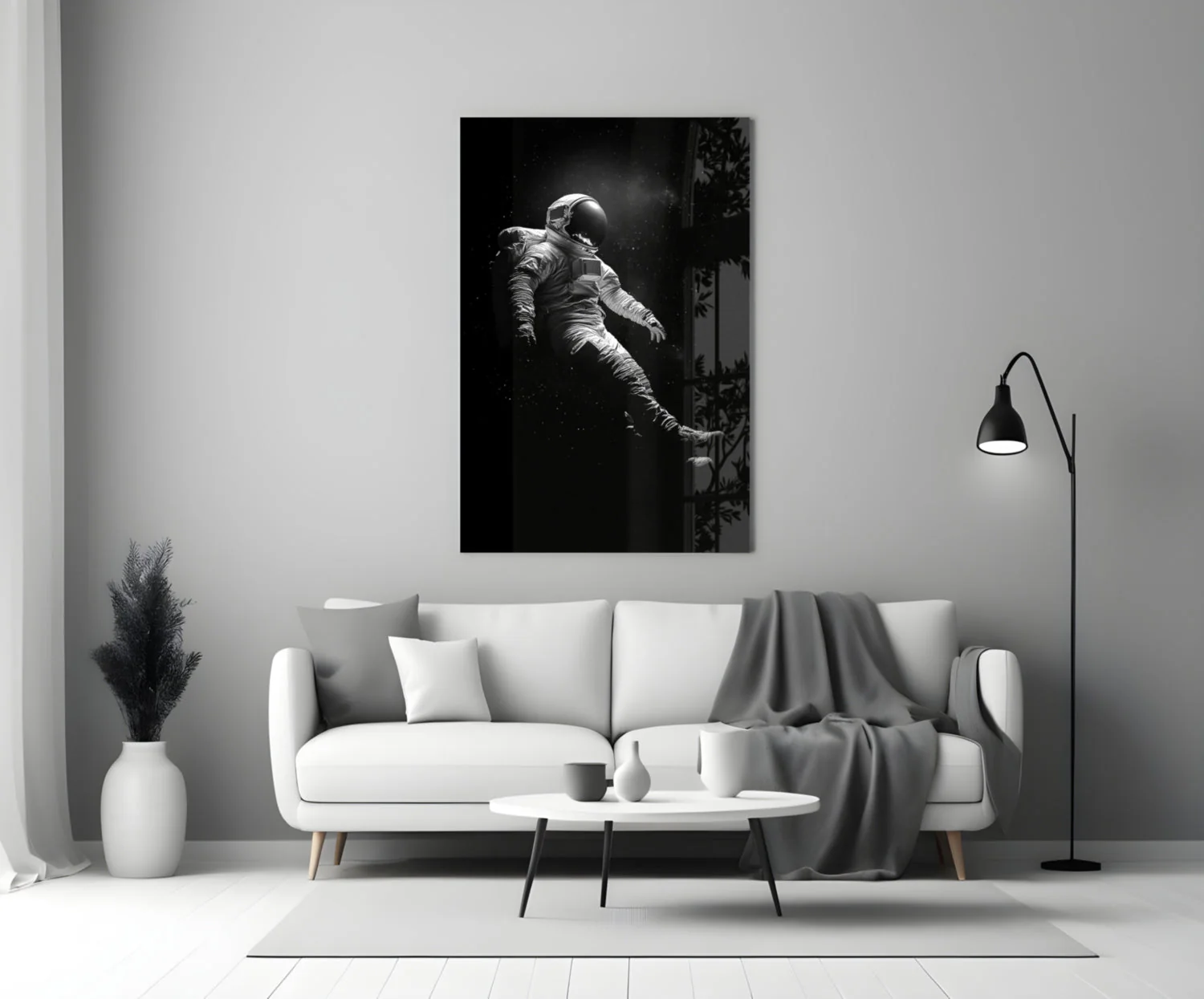 Loneliness in Space Glass Wall Art || Designer Collection - Image 3