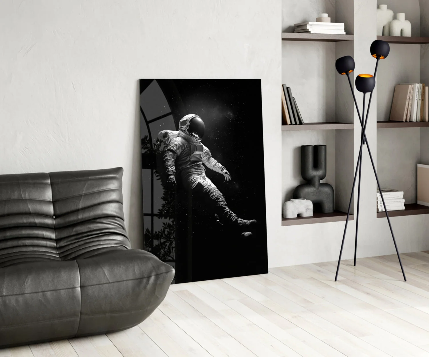 Loneliness in Space Glass Wall Art || Designer Collection - Image 5