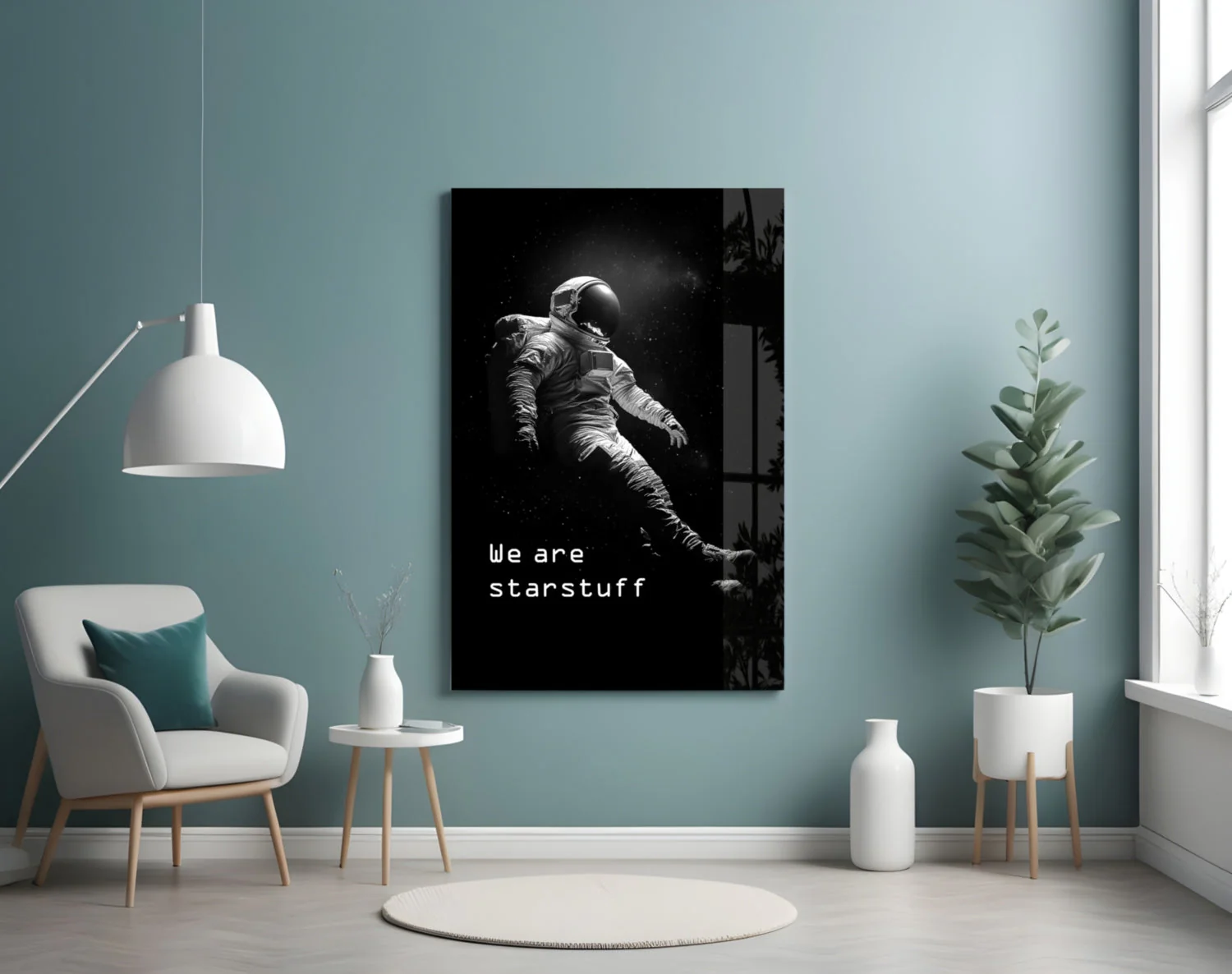 Loneliness in Space Glass Wall Art || Designer Collection - Image 4