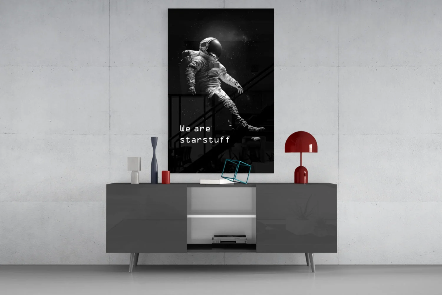 Loneliness in Space Glass Wall Art || Designer Collection - Image 8
