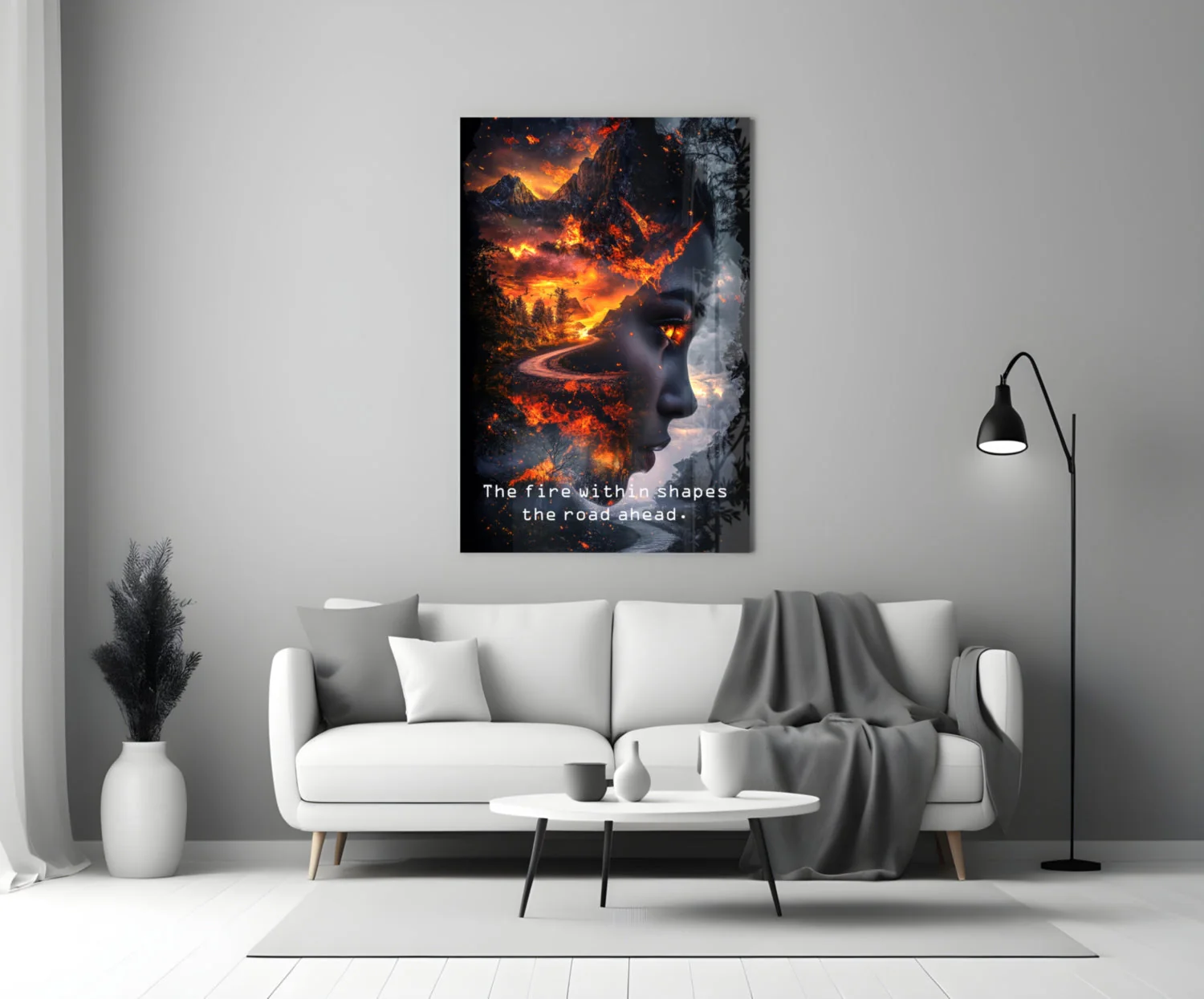 The Fire Within Glass Wall Art || Designer Collection - Image 3