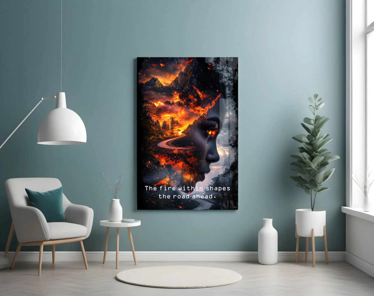 The Fire Within Glass Wall Art || Designer Collection - Image 4