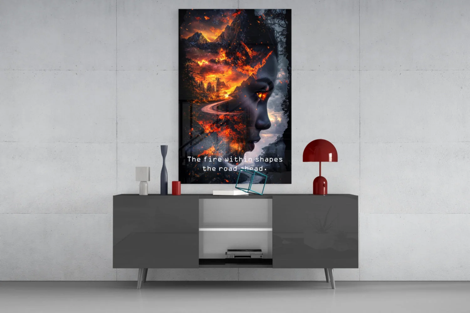 The Fire Within Glass Wall Art || Designer Collection - Image 8