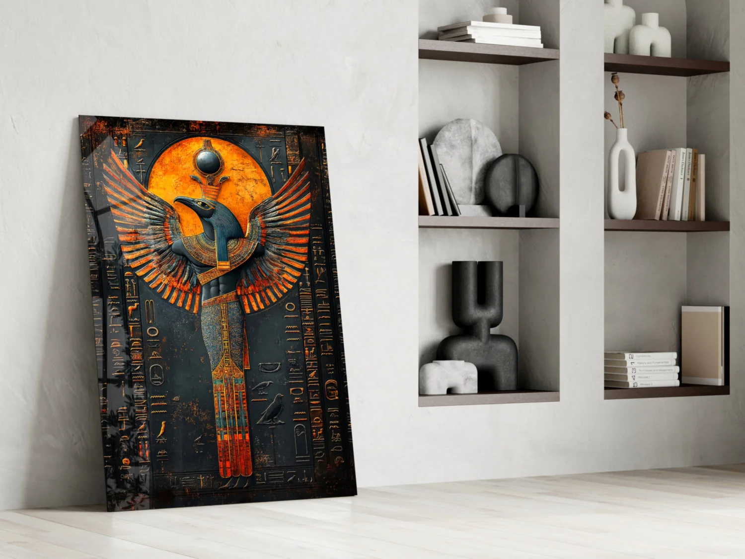 Winged God Glass Wall Art || Designer Collection - Image 6