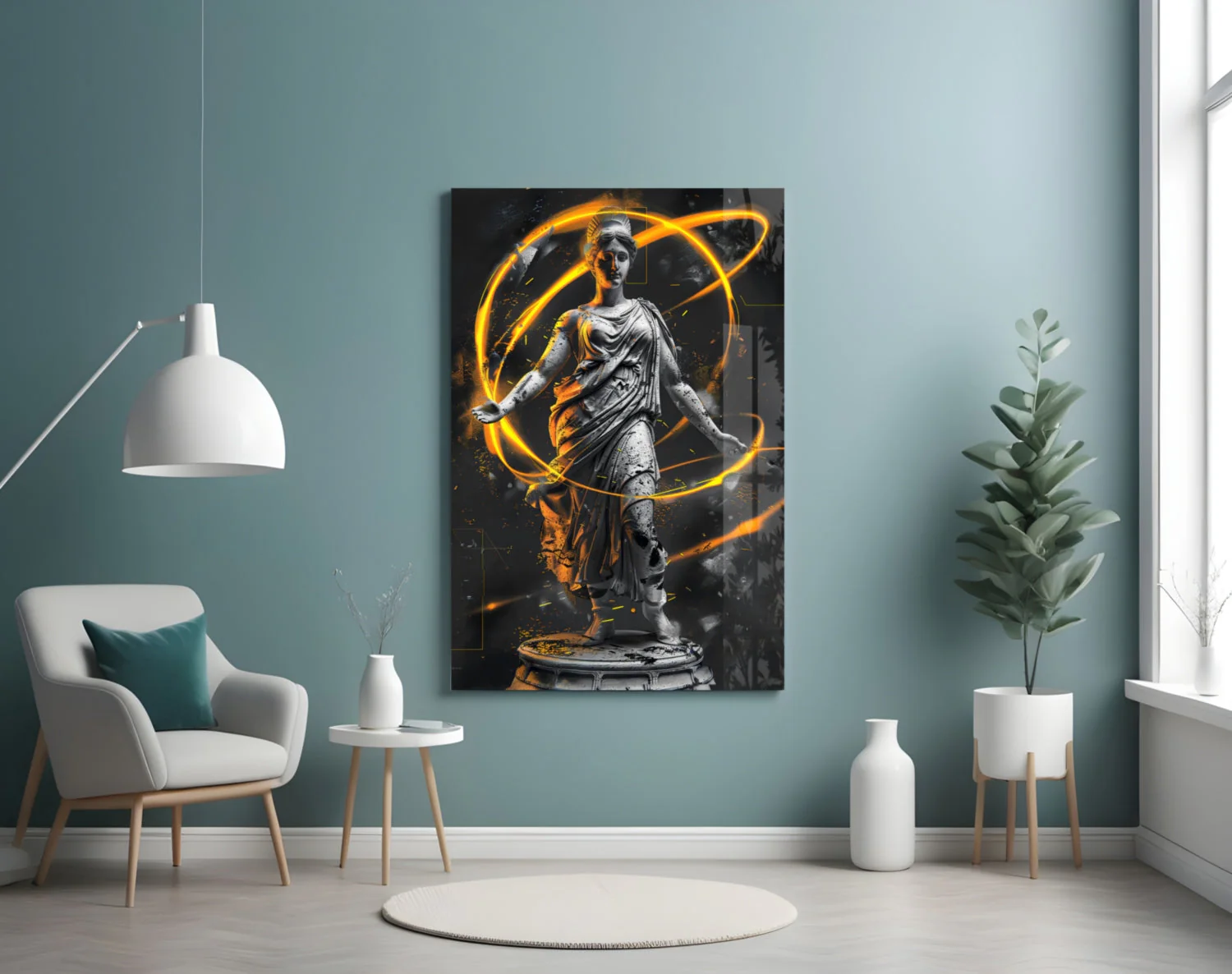 Neon Venus Glass Wall Art || Designer Collection - Image 4