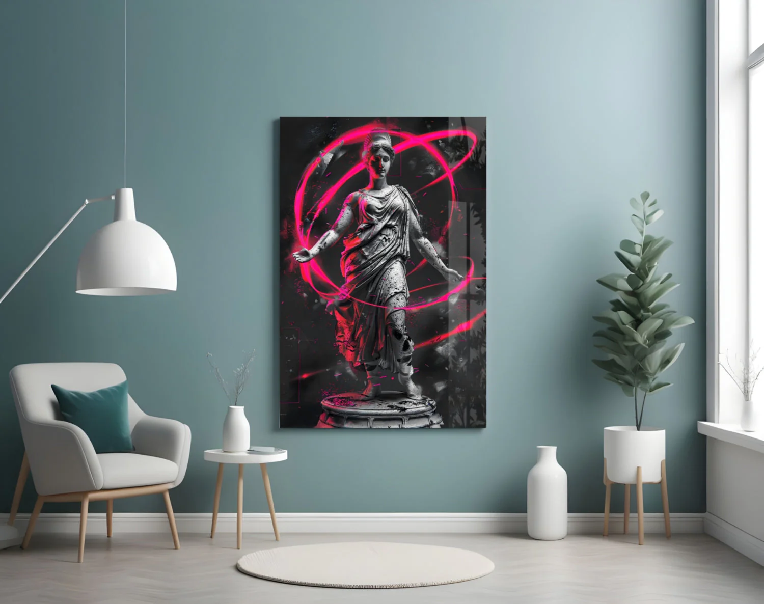 Neon Venus Glass Wall Art || Designer Collection - Image 4