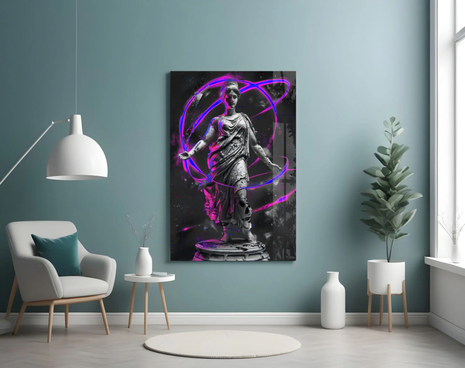 Neon Venus Glass Wall Art || Designer Collection - Image 4