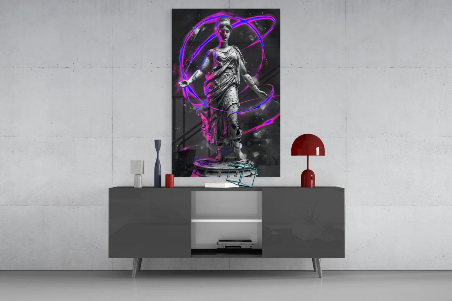 Neon Venus Glass Wall Art || Designer Collection - Image 8