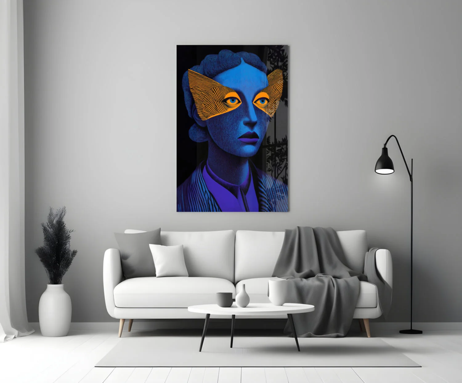 Striped Look Glass Wall Art || Designer Collection - Image 3