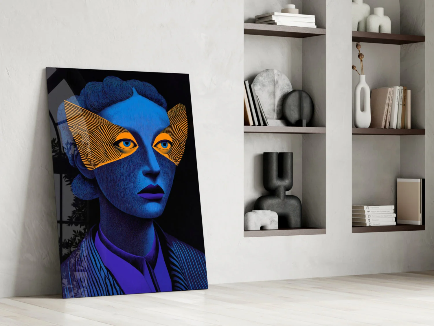 Striped Look Glass Wall Art || Designer Collection - Image 6