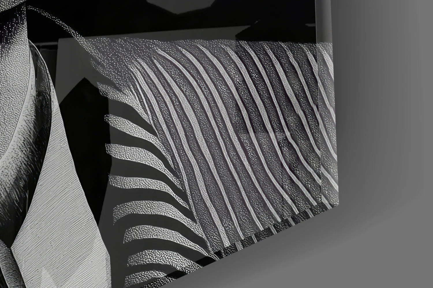 Striped Look Glass Wall Art || Designer Collection - Image 7