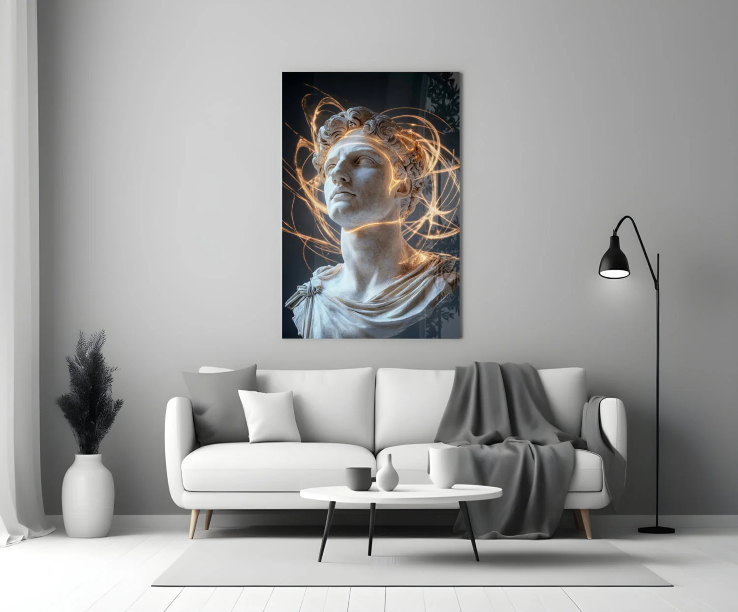 The Shining Mind of Aurelius Glass Wall Art || Designer Collection - Image 3