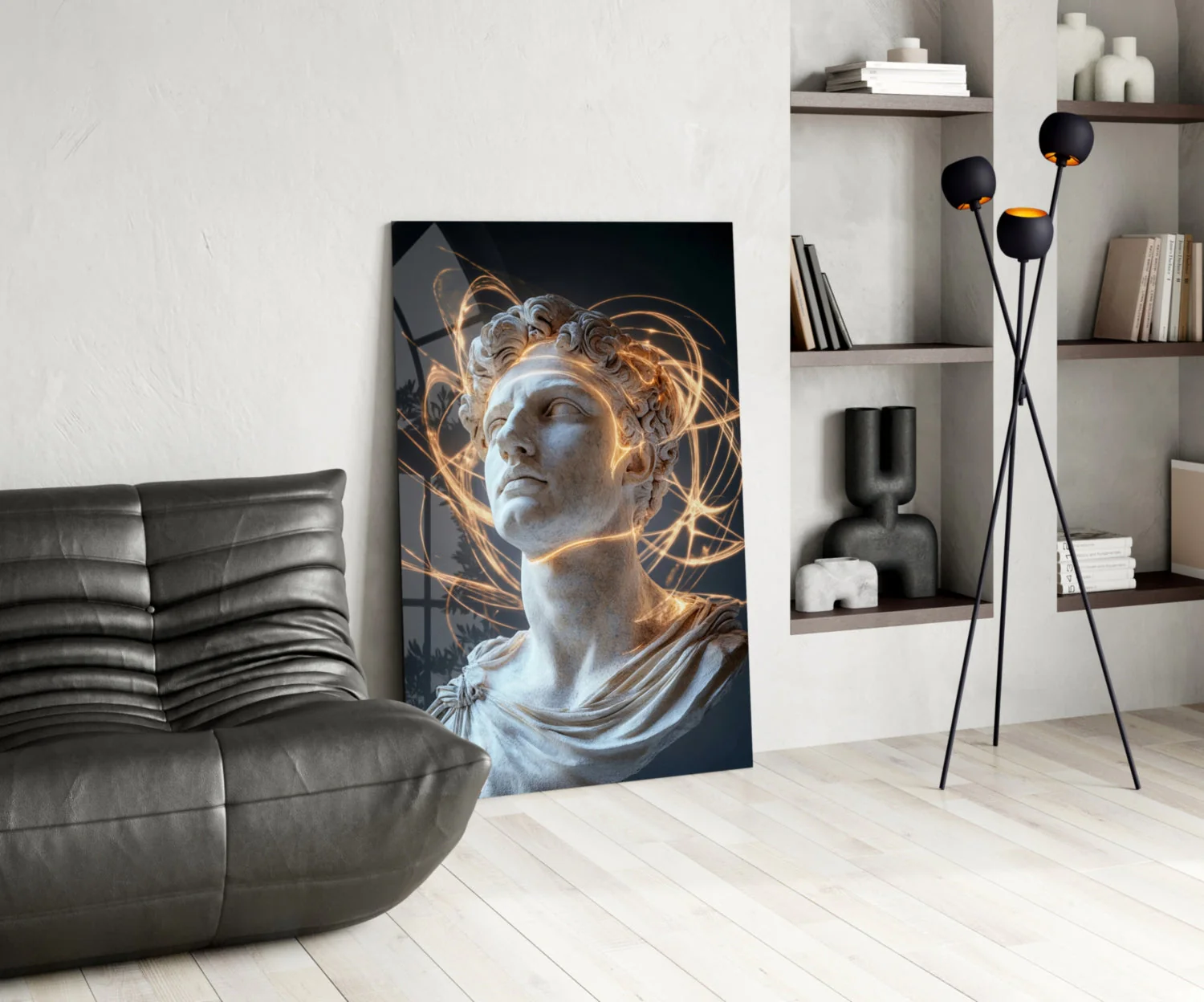 The Shining Mind of Aurelius Glass Wall Art || Designer Collection - Image 5
