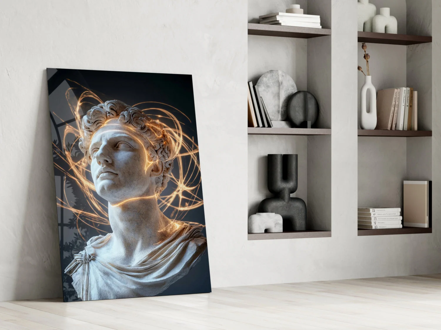 The Shining Mind of Aurelius Glass Wall Art || Designer Collection - Image 6
