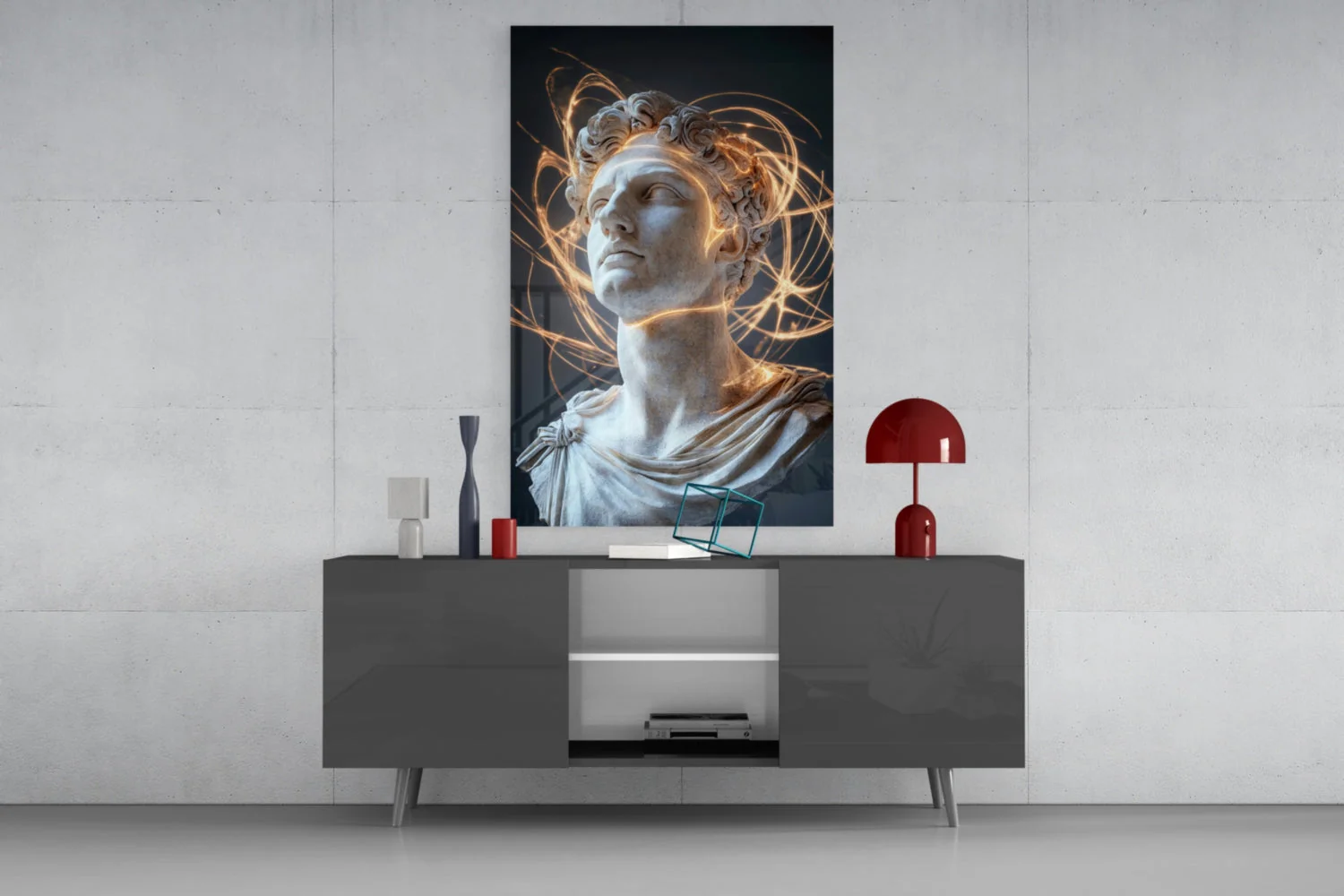 The Shining Mind of Aurelius Glass Wall Art || Designer Collection - Image 8