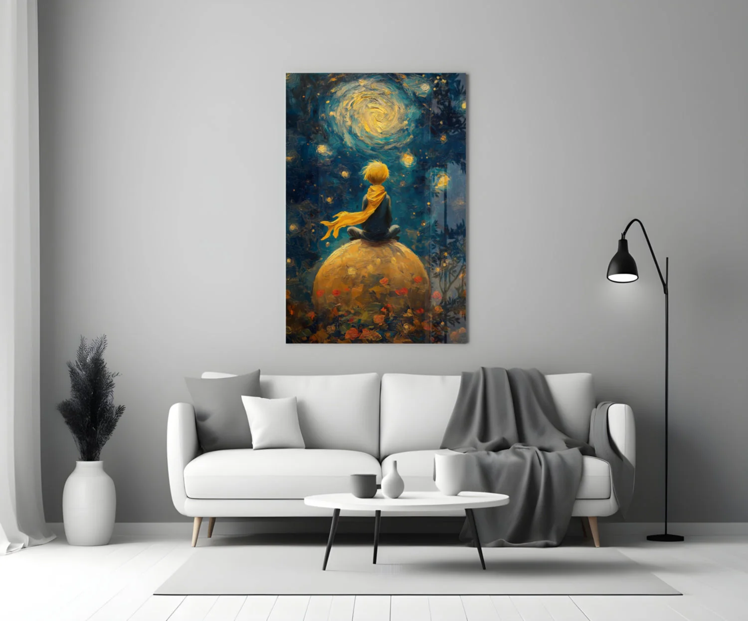 The Little Prince: Starry Night Glass Wall Art || Designer Collection - Image 3