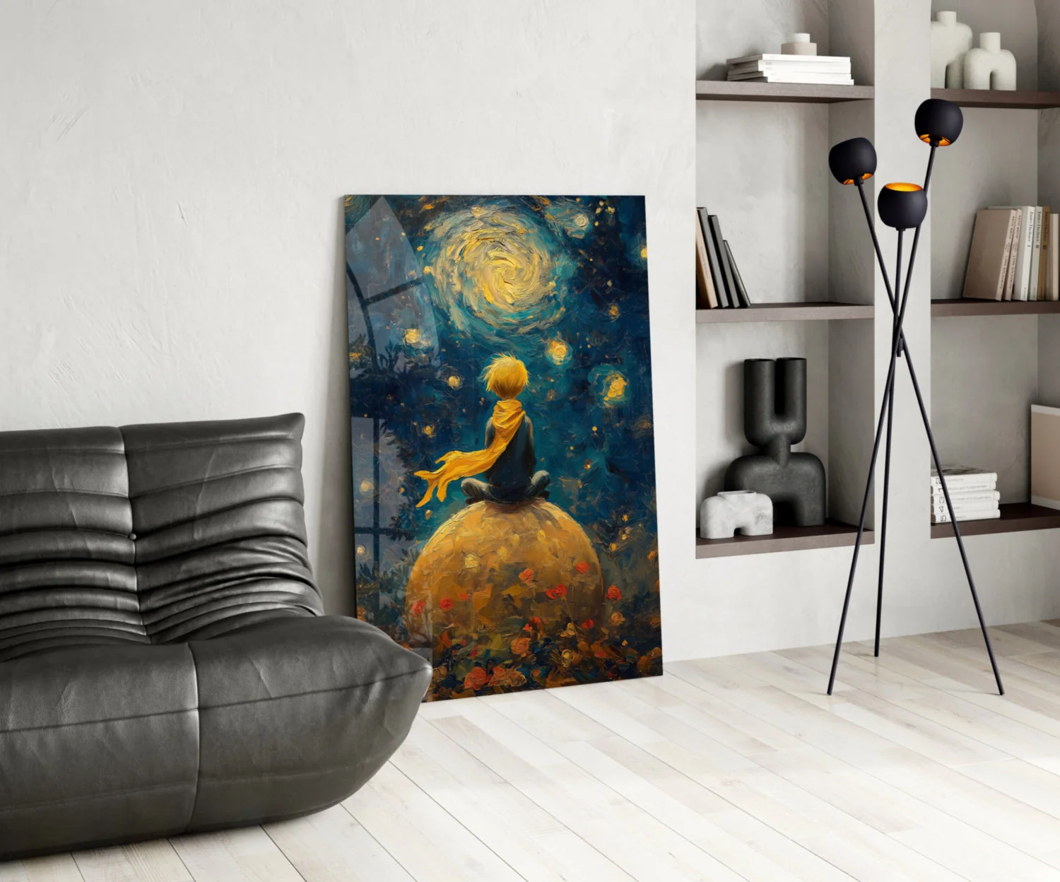The Little Prince: Starry Night Glass Wall Art || Designer Collection - Image 5