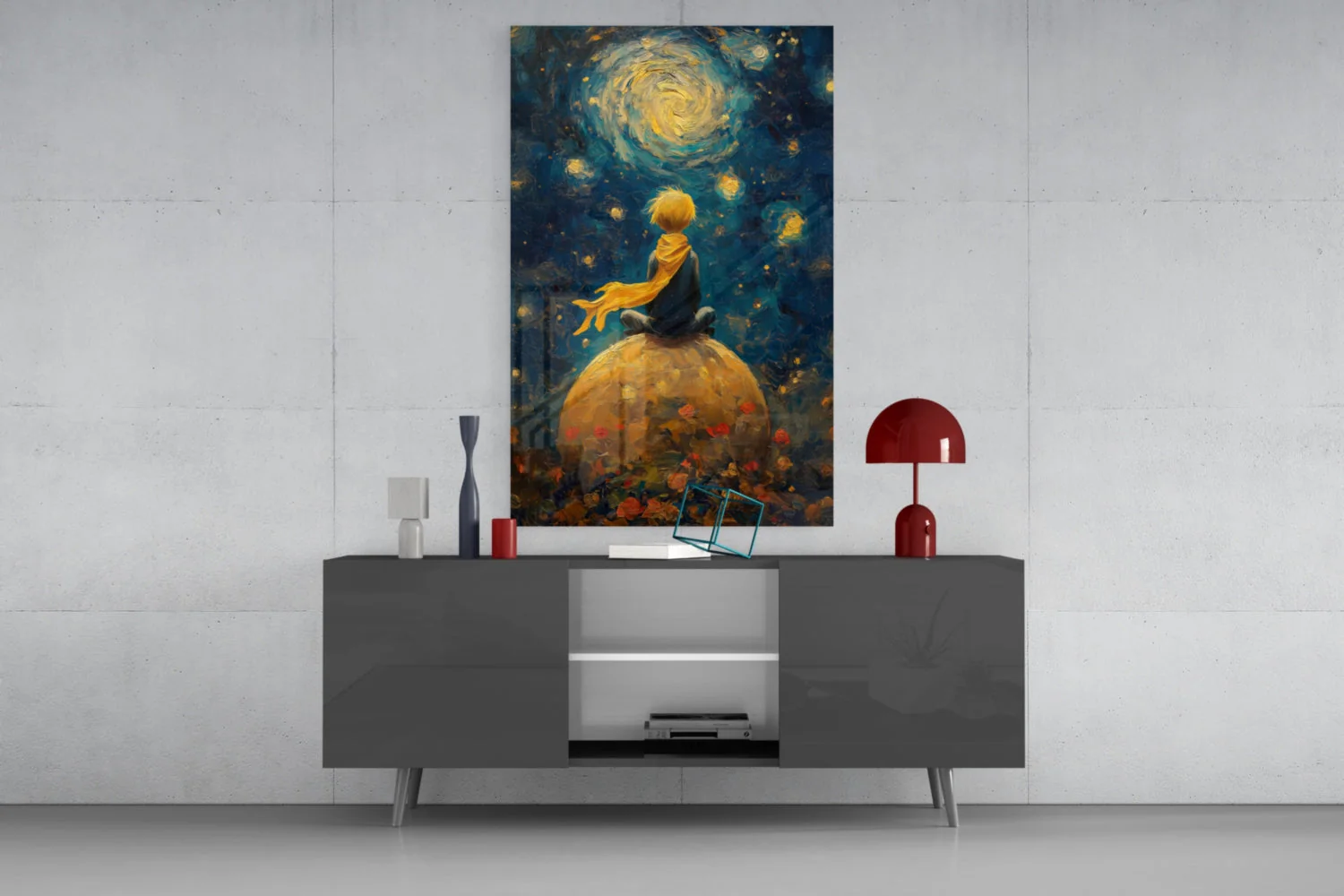 The Little Prince: Starry Night Glass Wall Art || Designer Collection - Image 8
