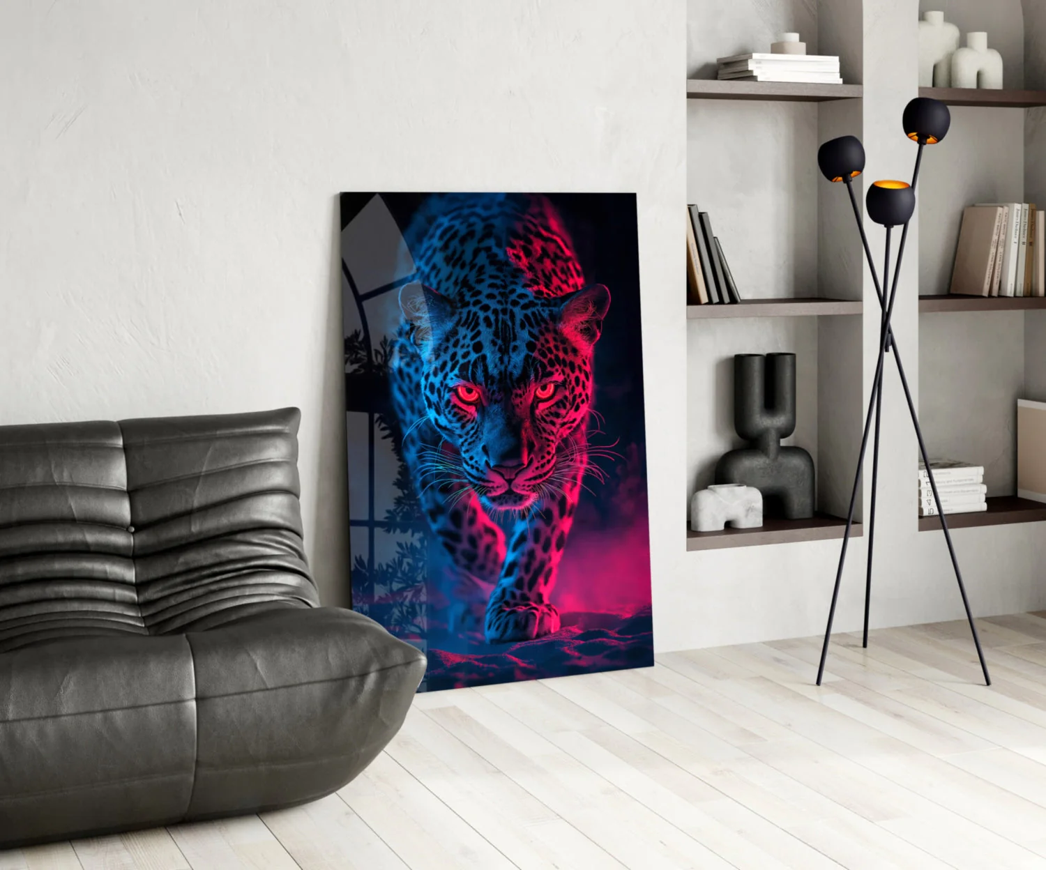 Neon Leopard Glass Wall Art || Designer Collection - Image 5