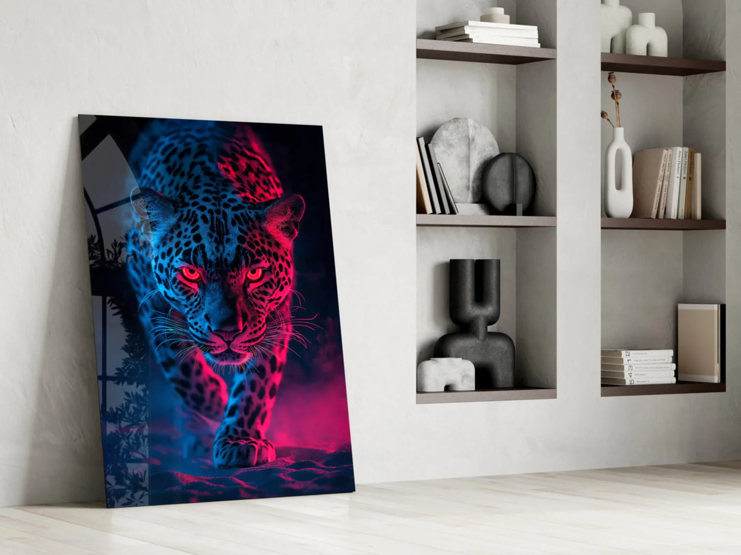 Neon Leopard Glass Wall Art || Designer Collection - Image 6