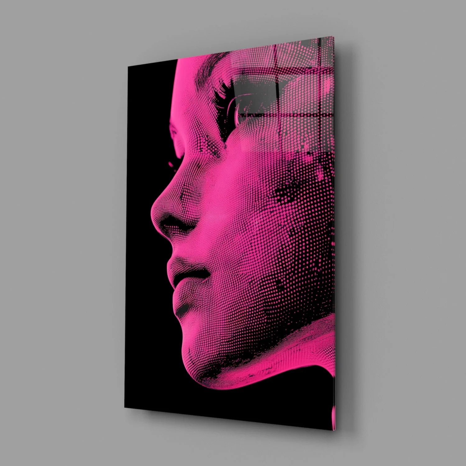 Pink with Dots Glass Wall Art || Designer Collection - Image 2