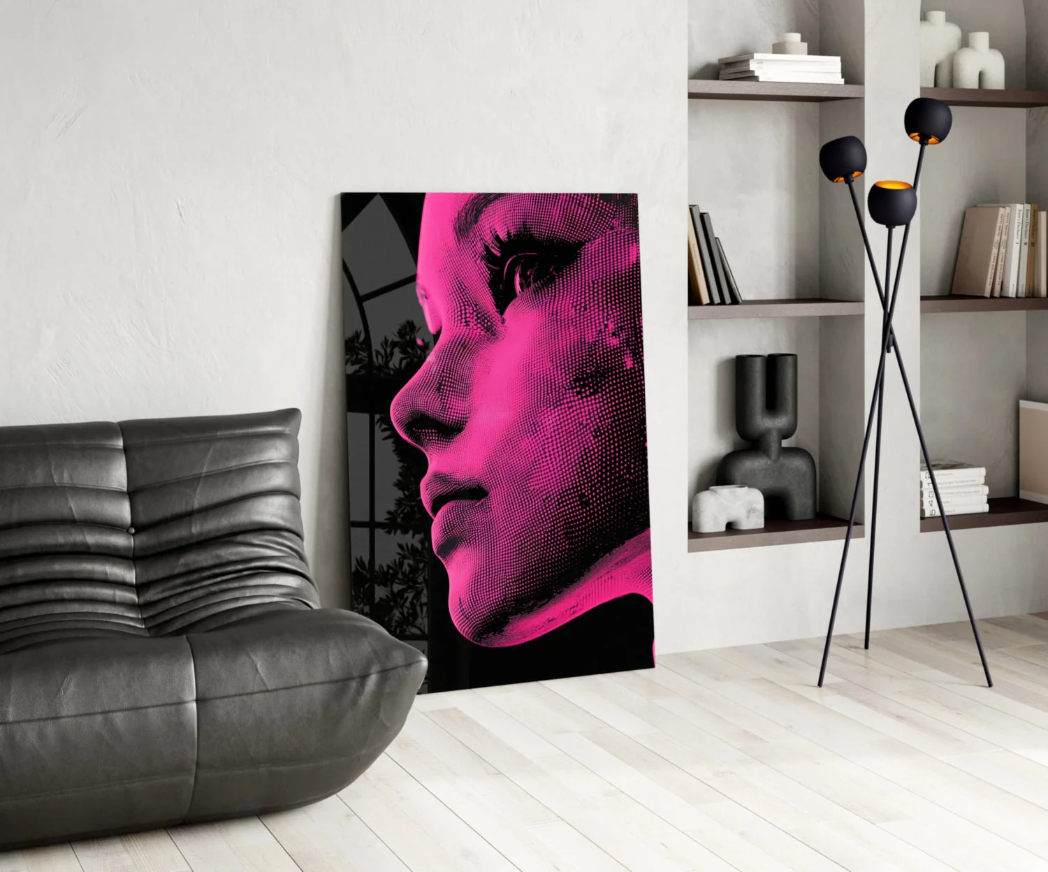 Pink with Dots Glass Wall Art || Designer Collection - Image 5