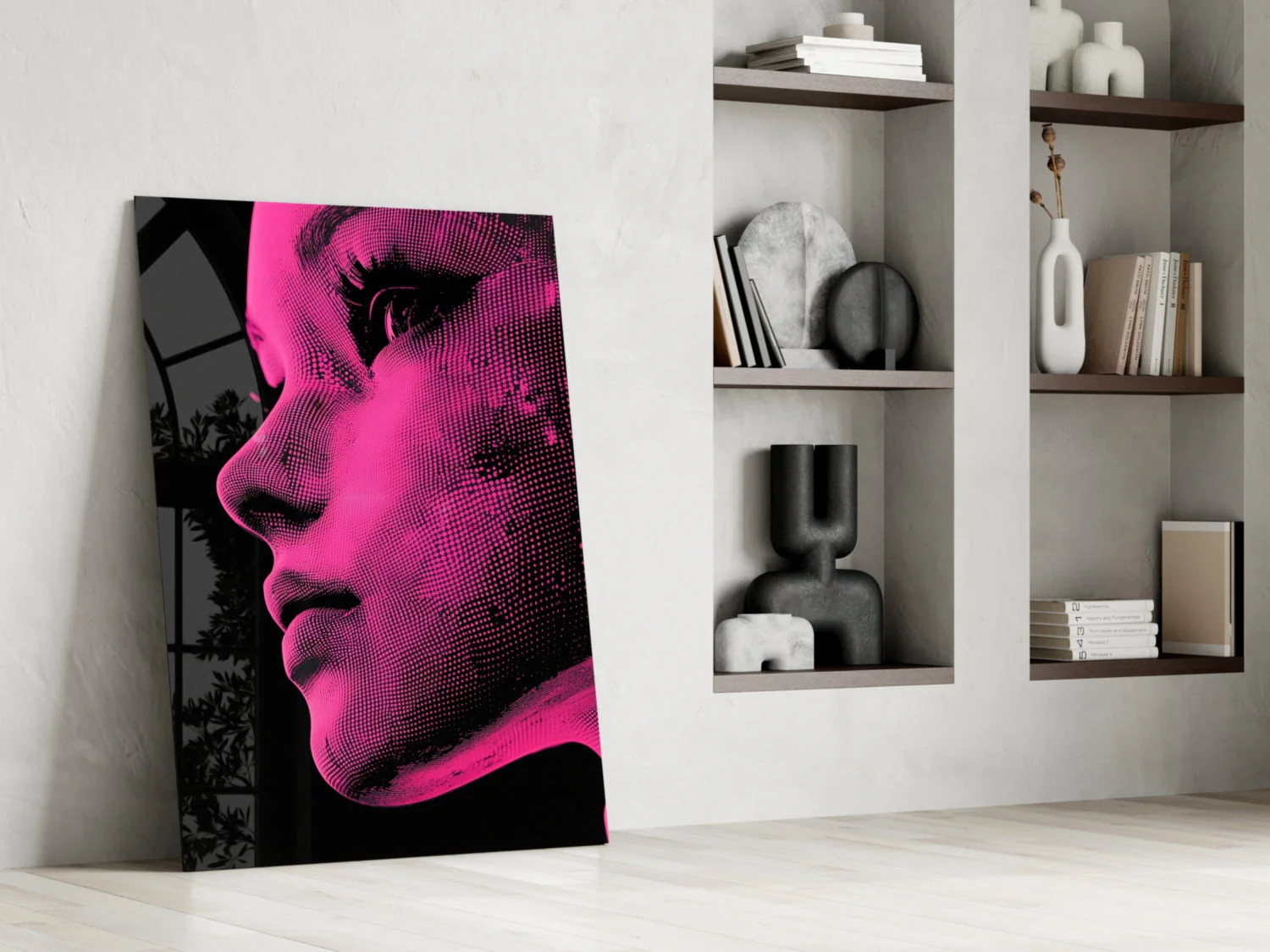 Pink with Dots Glass Wall Art || Designer Collection - Image 6