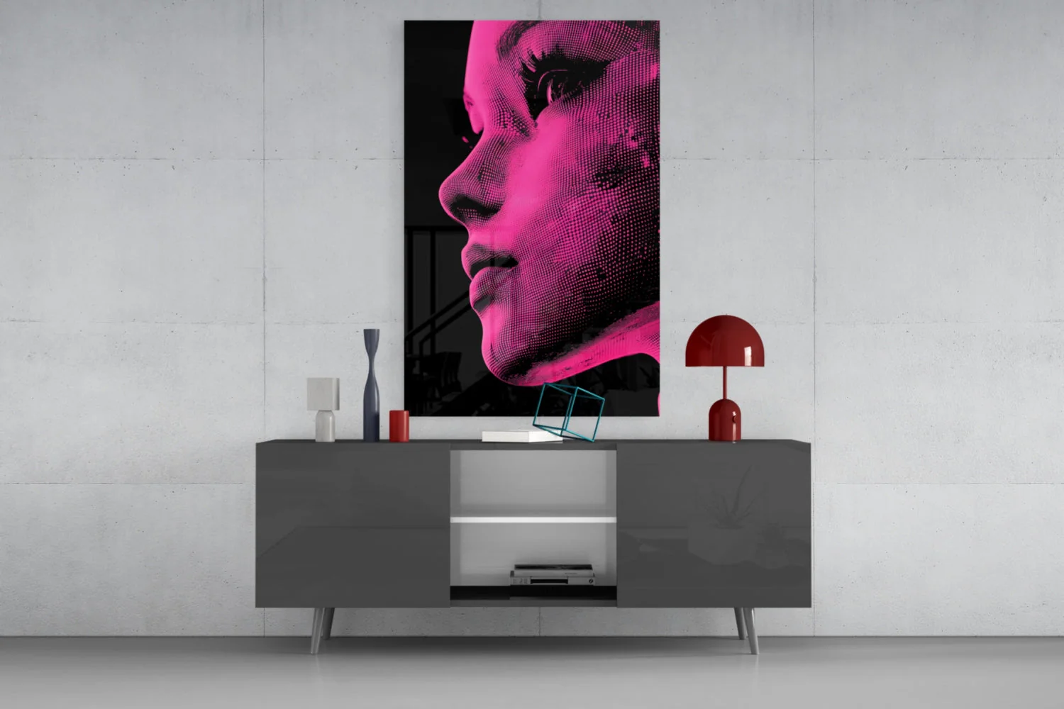 Pink with Dots Glass Wall Art || Designer Collection - Image 8