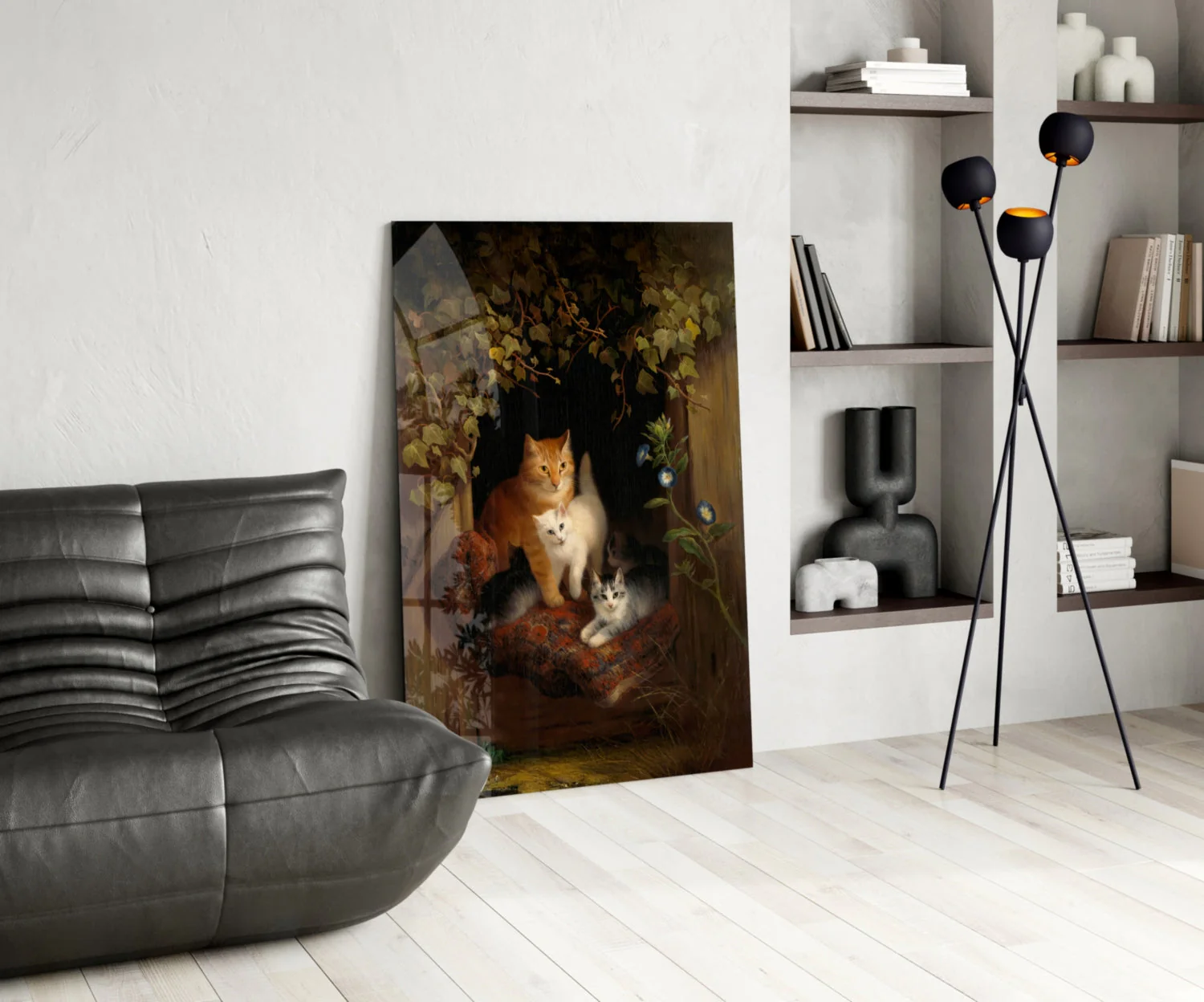 Family in the Window Glass Wall Art || Designer Collection - Image 5