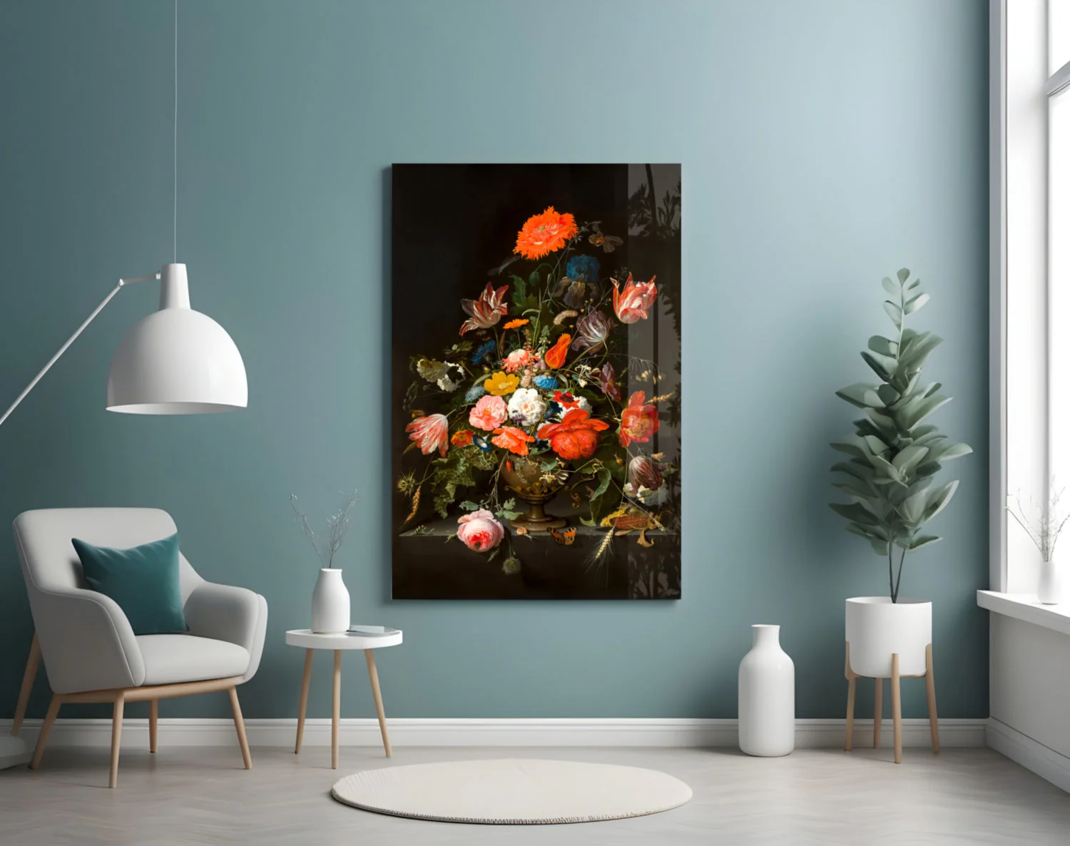 The Wealth in the Vase Glass Wall Art || Designer Collection - Image 4