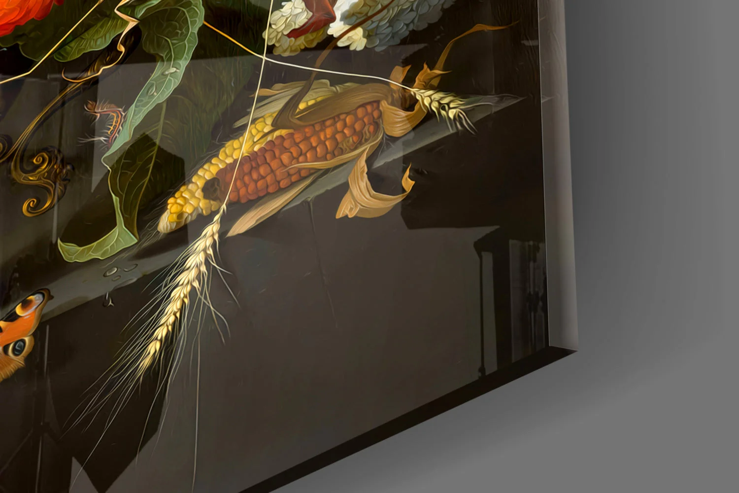 The Wealth in the Vase Glass Wall Art || Designer Collection - Image 7
