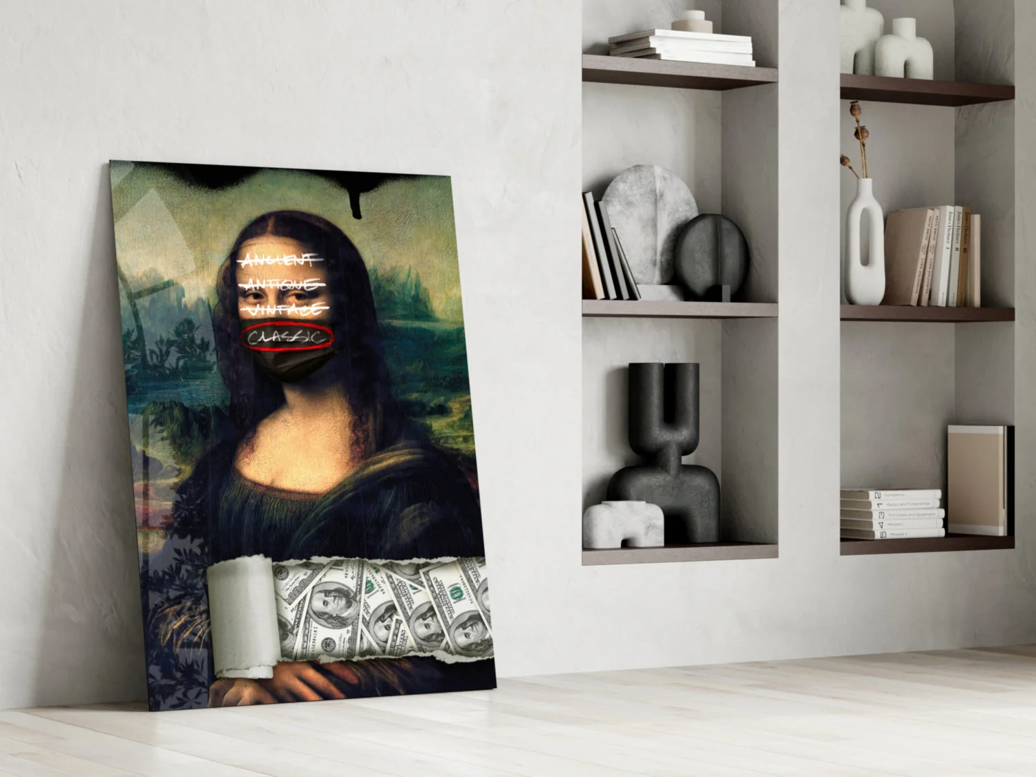Modern Mona Lisa Glass Wall Art || Designer Collection - Image 6