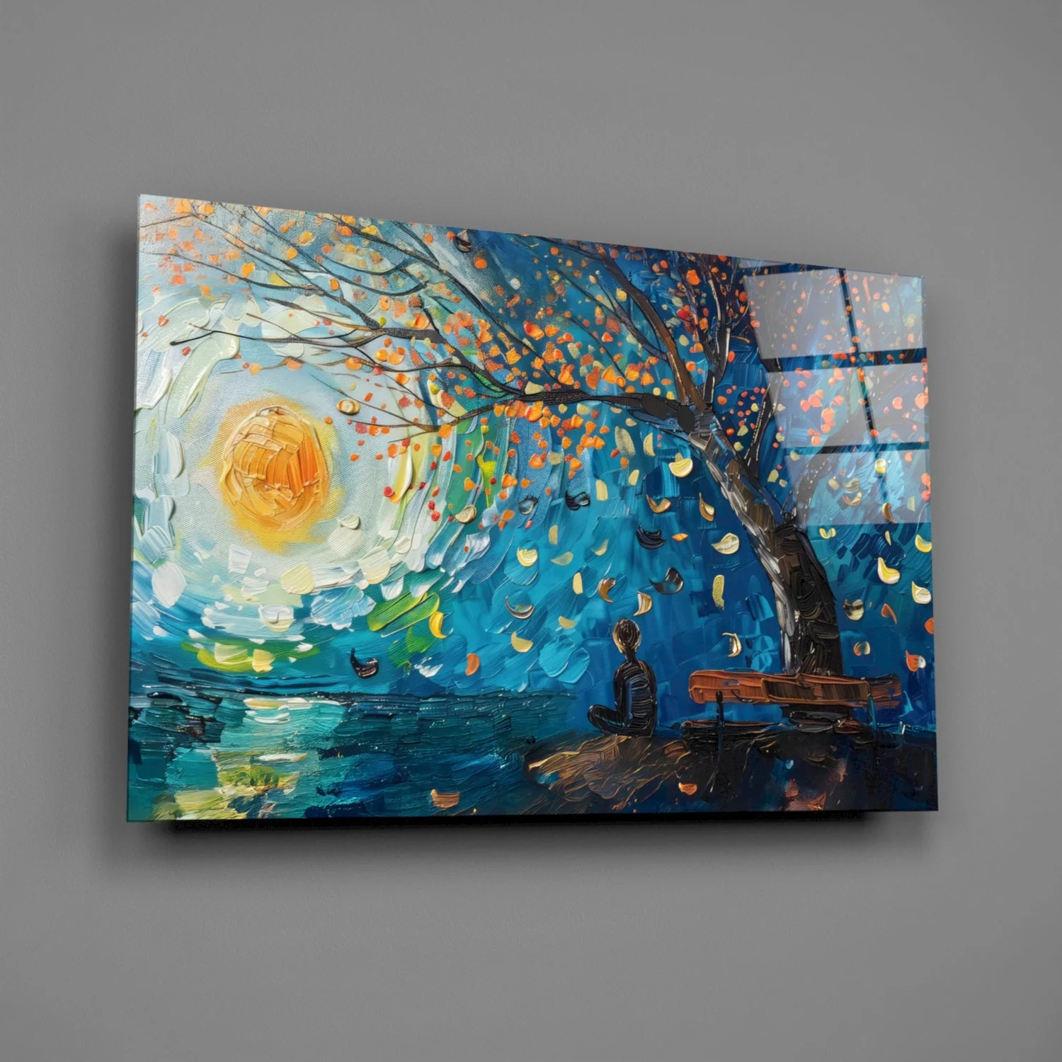 Solitude and Peace Glass Wall Art || Designer Collection - Image 2
