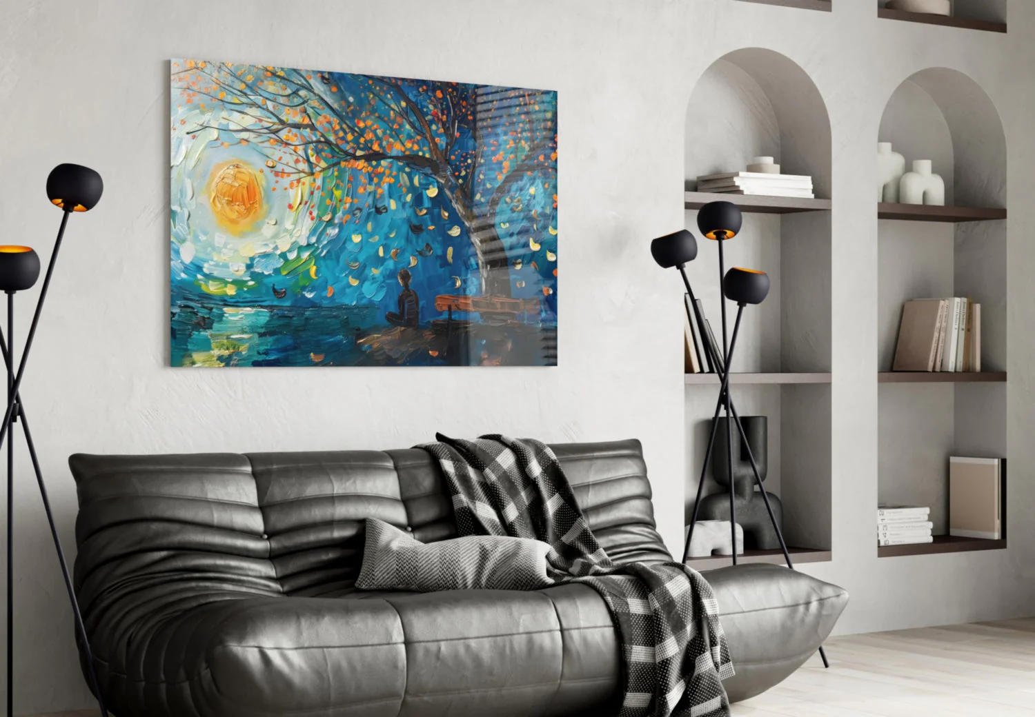Solitude and Peace Glass Wall Art || Designer Collection - Image 4