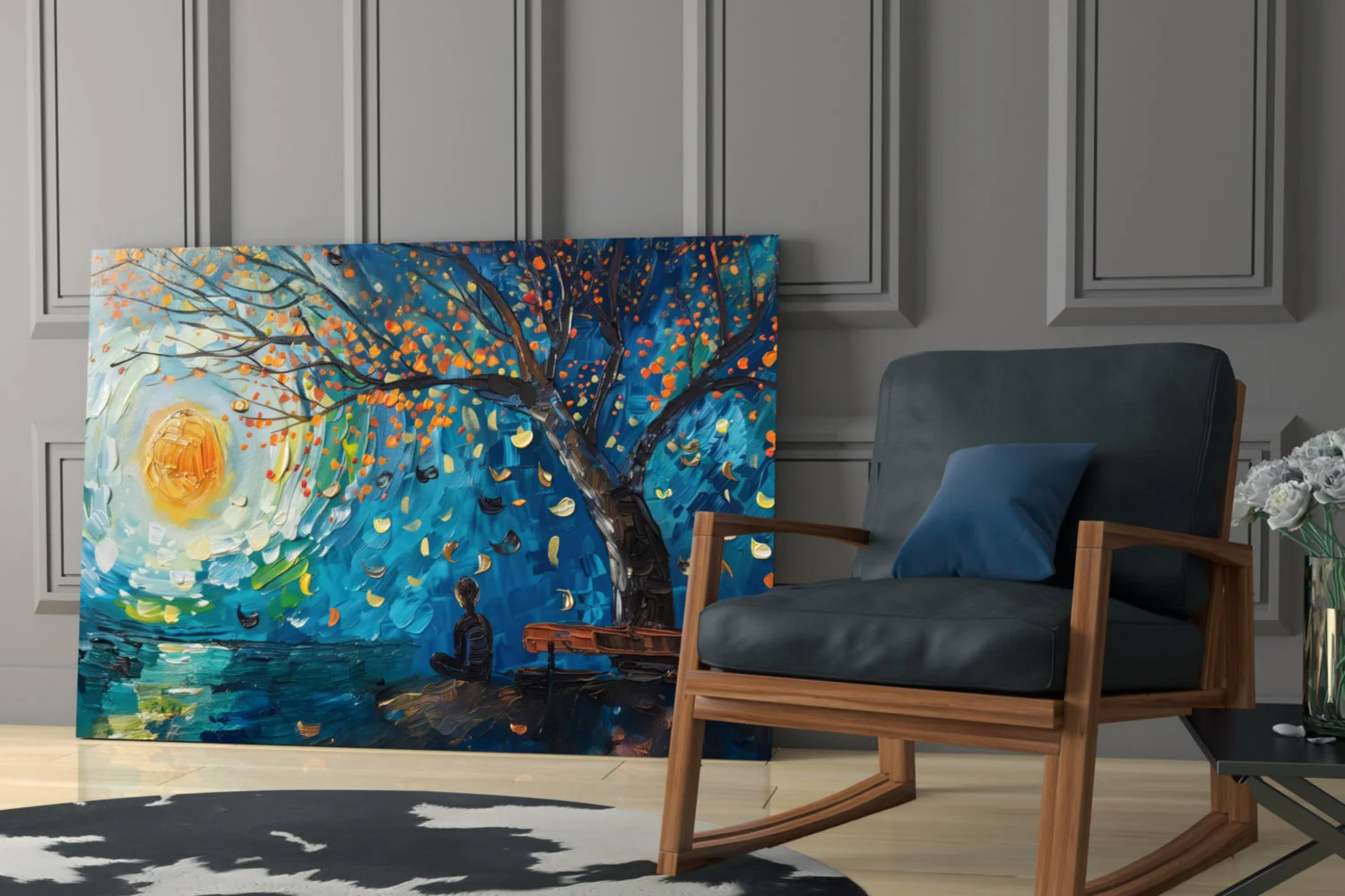 Solitude and Peace Glass Wall Art || Designer Collection - Image 6