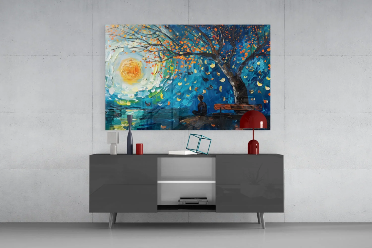 Solitude and Peace Glass Wall Art || Designer Collection - Image 8